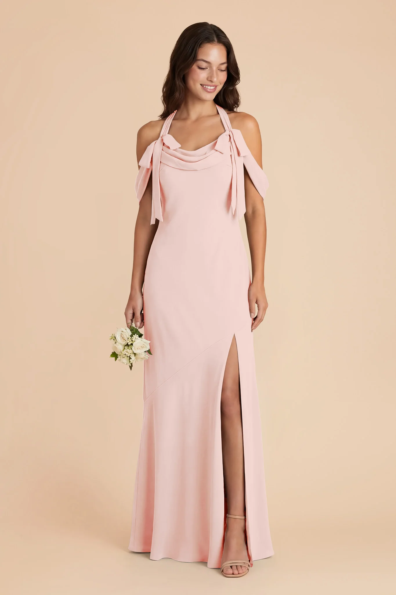 Sophia Chiffon Dress - Blush Pink - Image 2