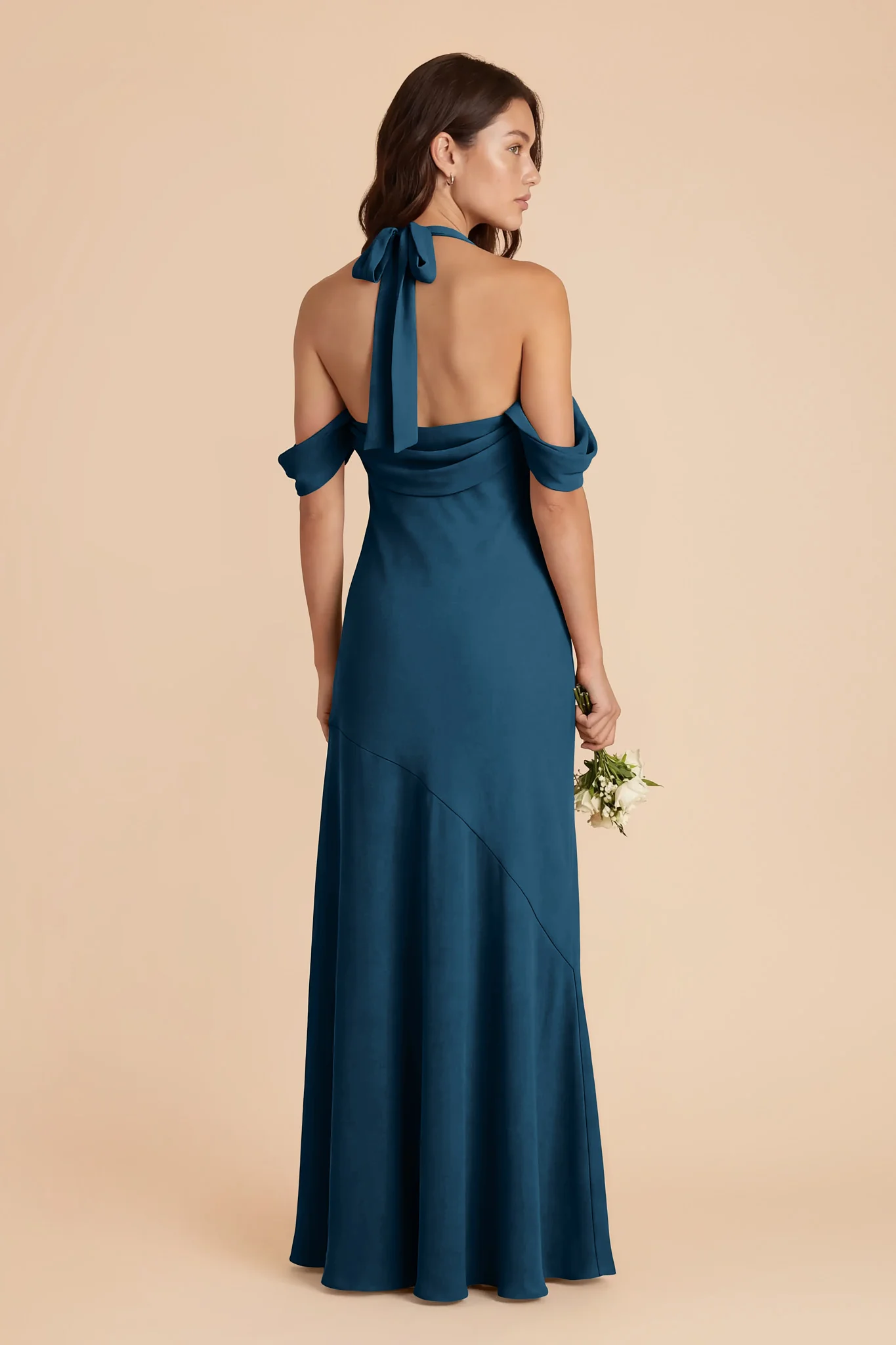 Sophia Chiffon Dress - Dark Teal - Image 3