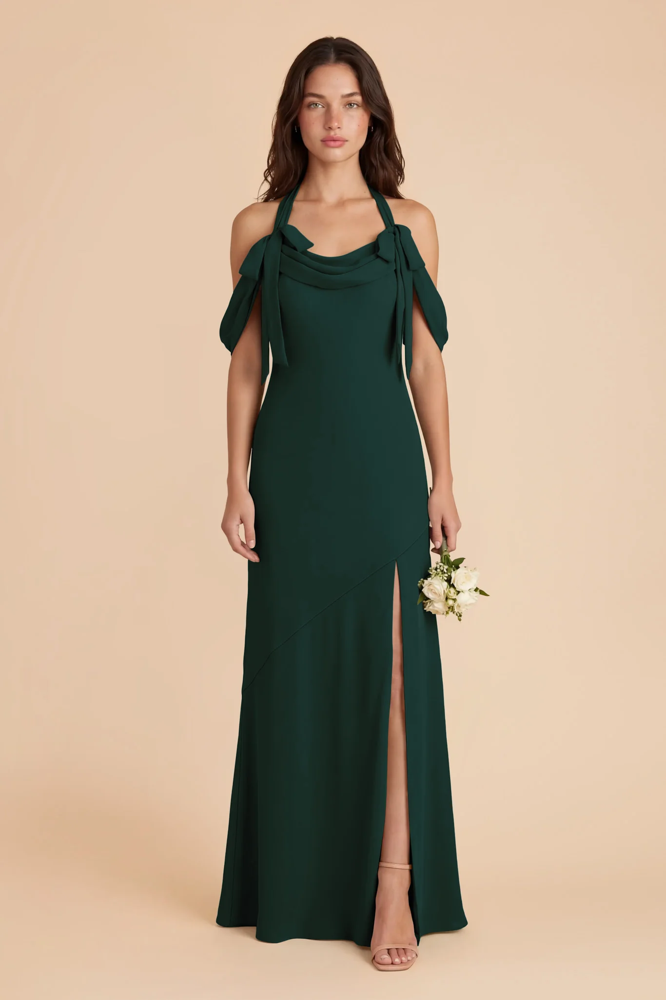 Sophia Chiffon Dress - Emerald