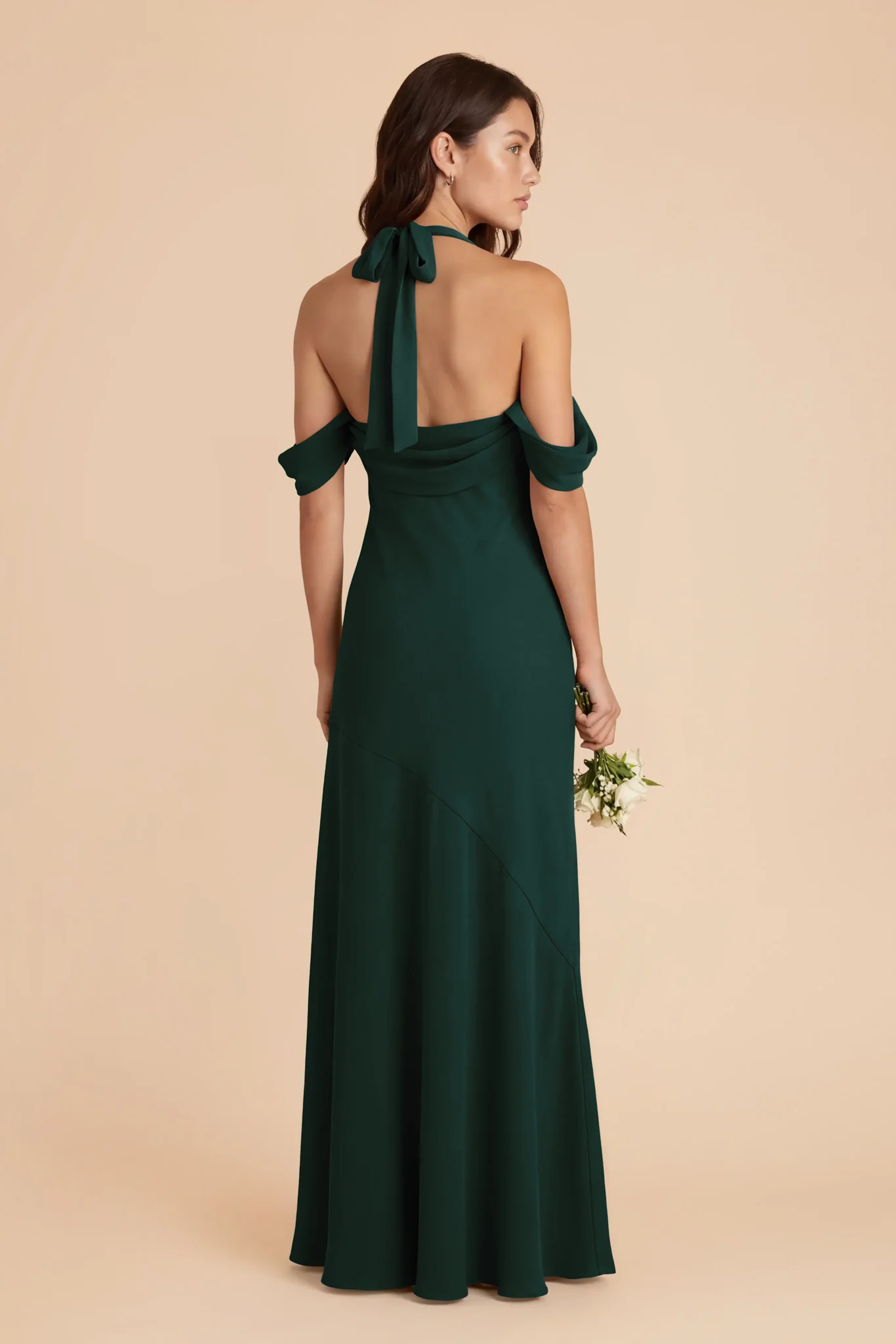 Sophia Chiffon Dress - Emerald - Image 6