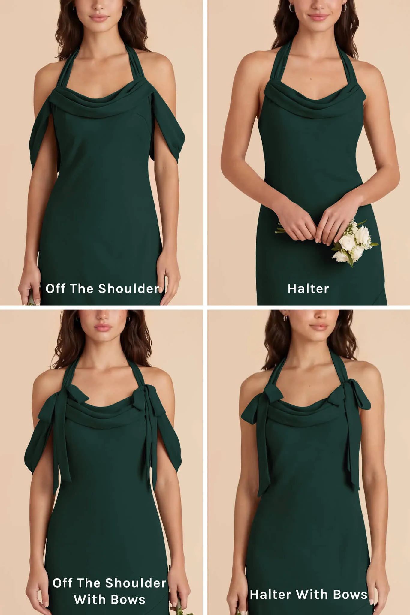 Sophia Chiffon Dress - Emerald - Image 8