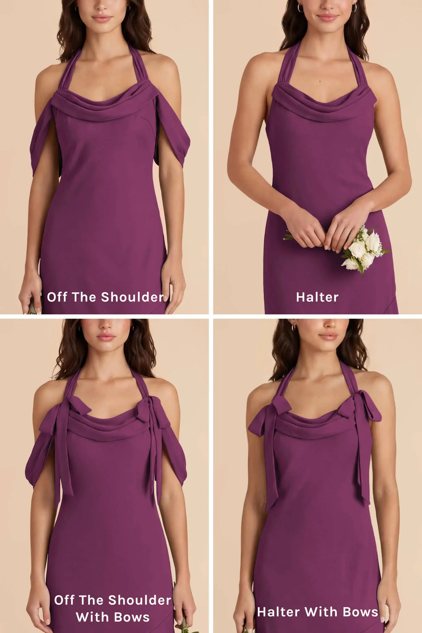 Sophia Chiffon Dress - Fig - Image 8