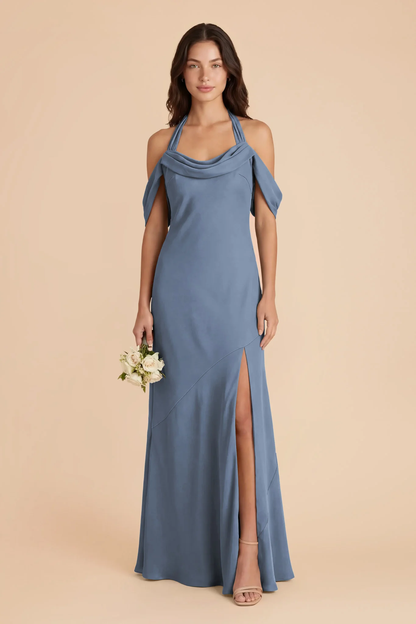 Sophia Chiffon Dress - French Blue - Image 2