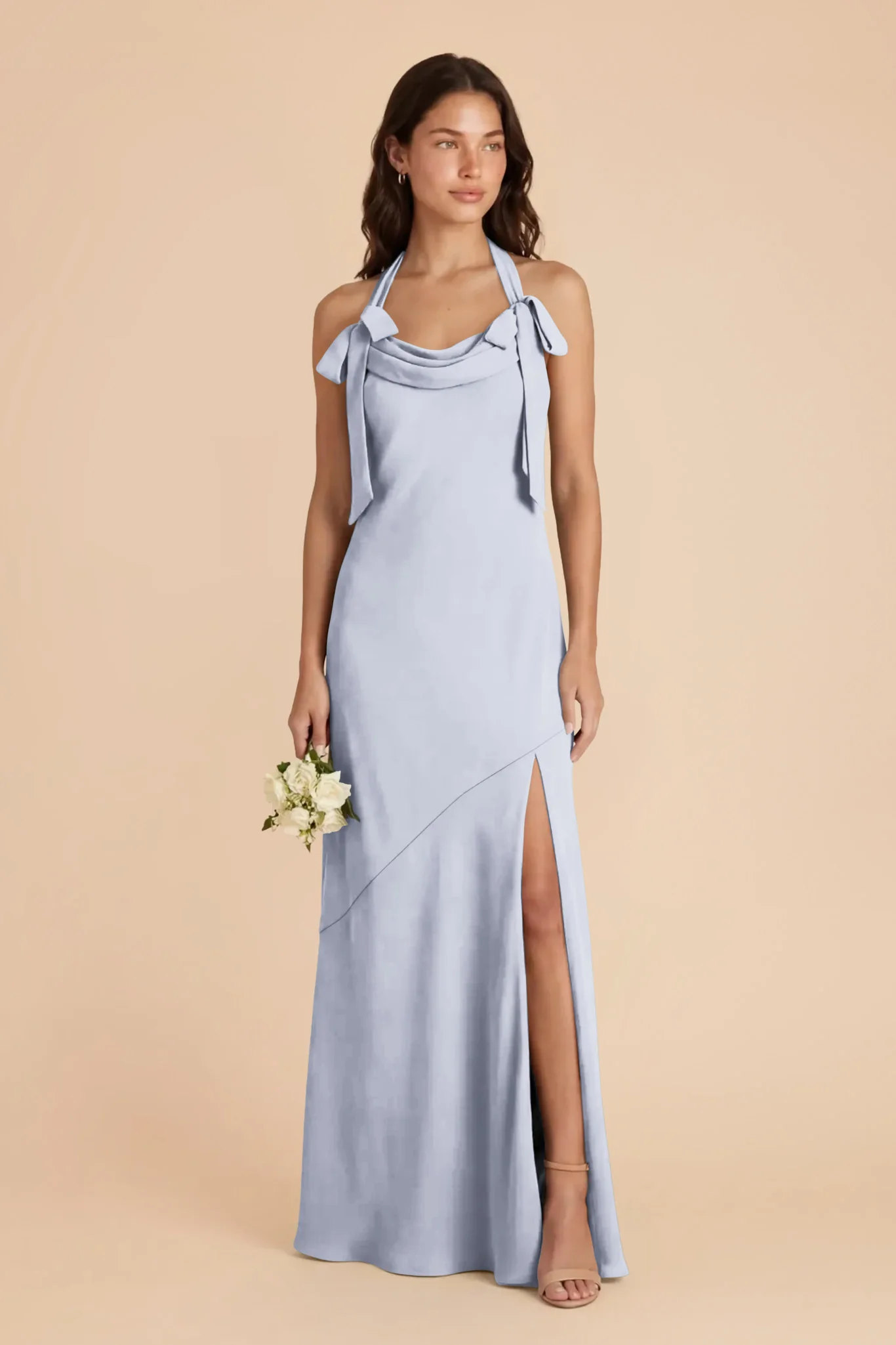 Sophia Chiffon Dress - Ice Blue - Image 4