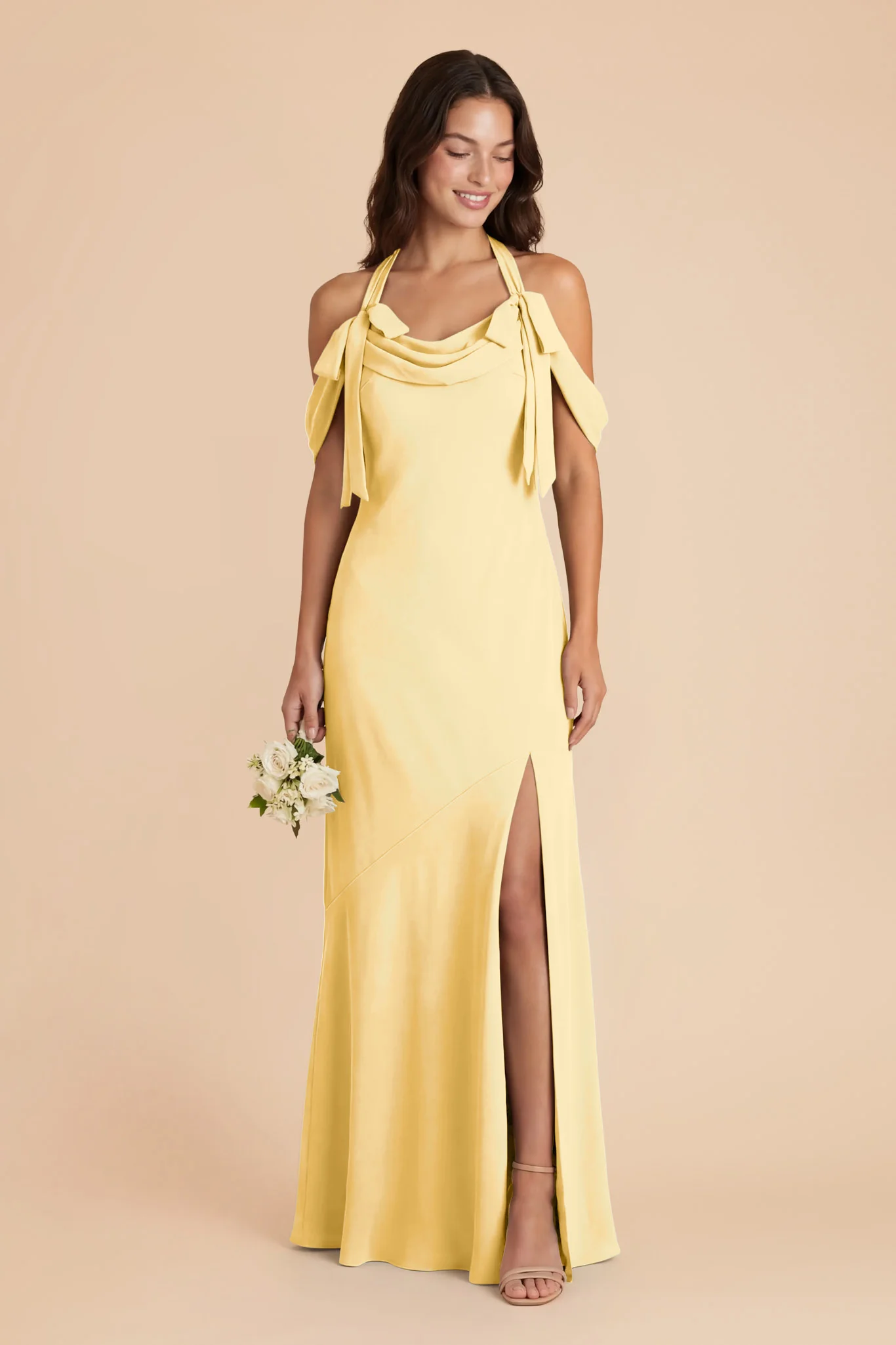 Sophia Chiffon Dress - Lemon Sorbet - Image 5