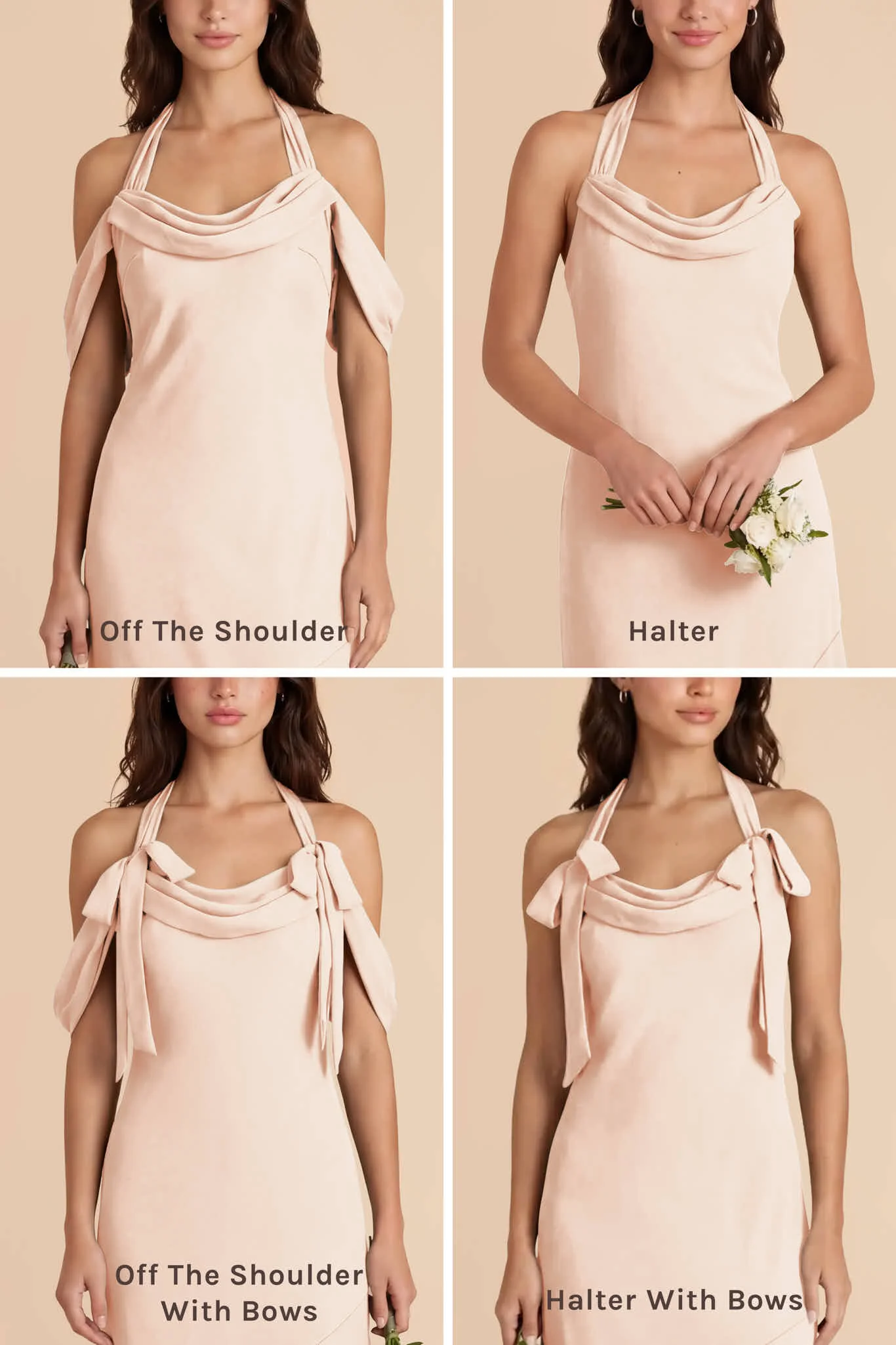 Sophia Chiffon Dress - Pale Blush - Image 8