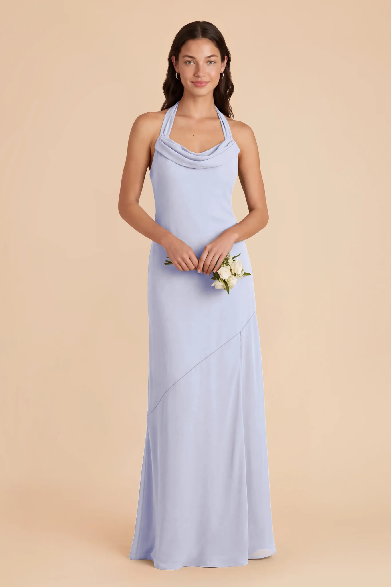 Sophia Chiffon Dress - Periwinkle Blue - Image 3