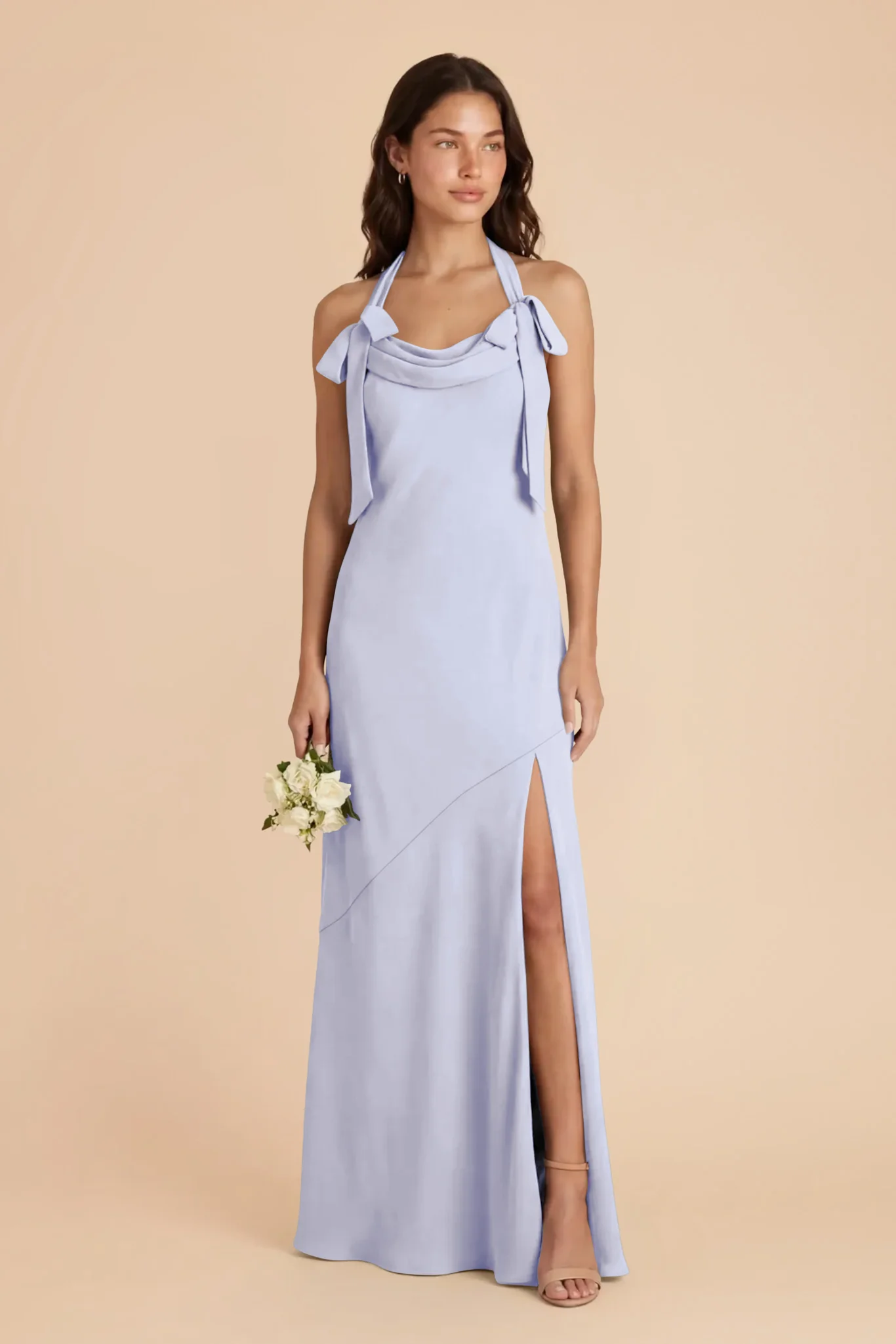 Sophia Chiffon Dress - Periwinkle Blue - Image 4