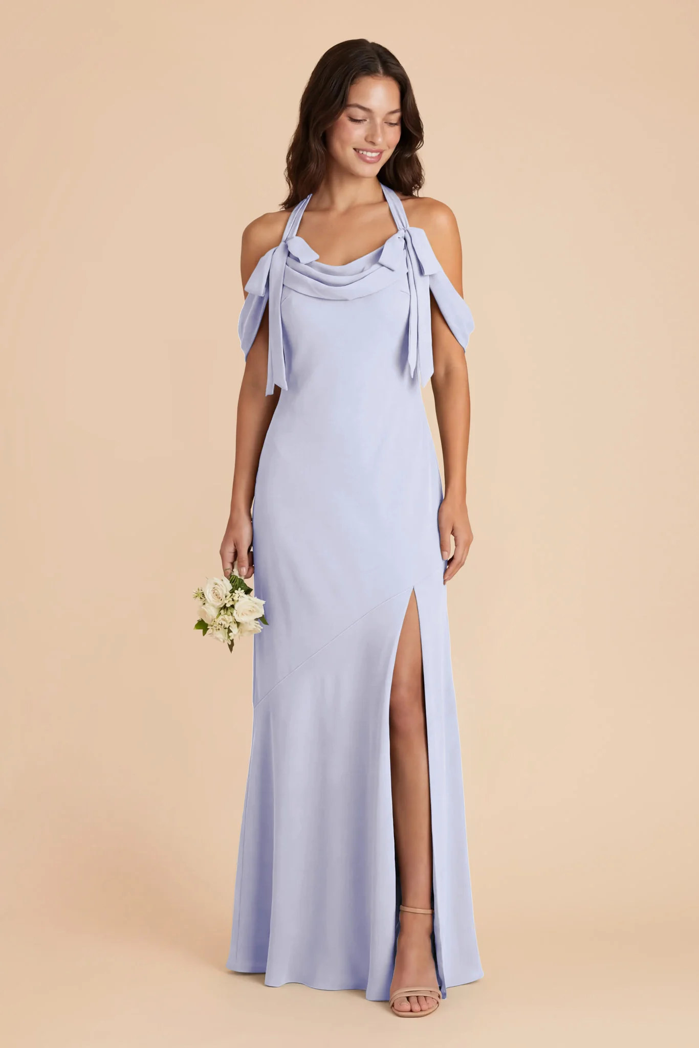 Sophia Chiffon Dress - Periwinkle Blue - Image 5