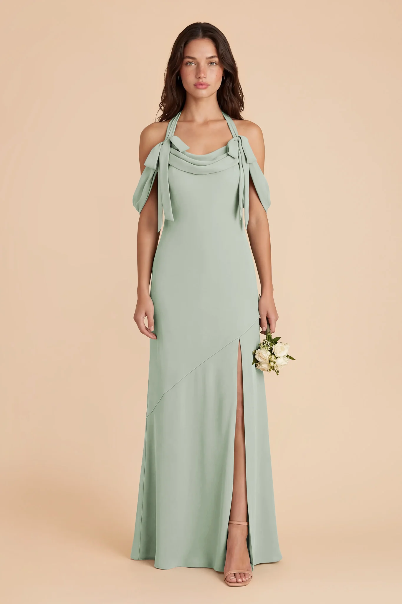 Sophia Chiffon Dress - Sage