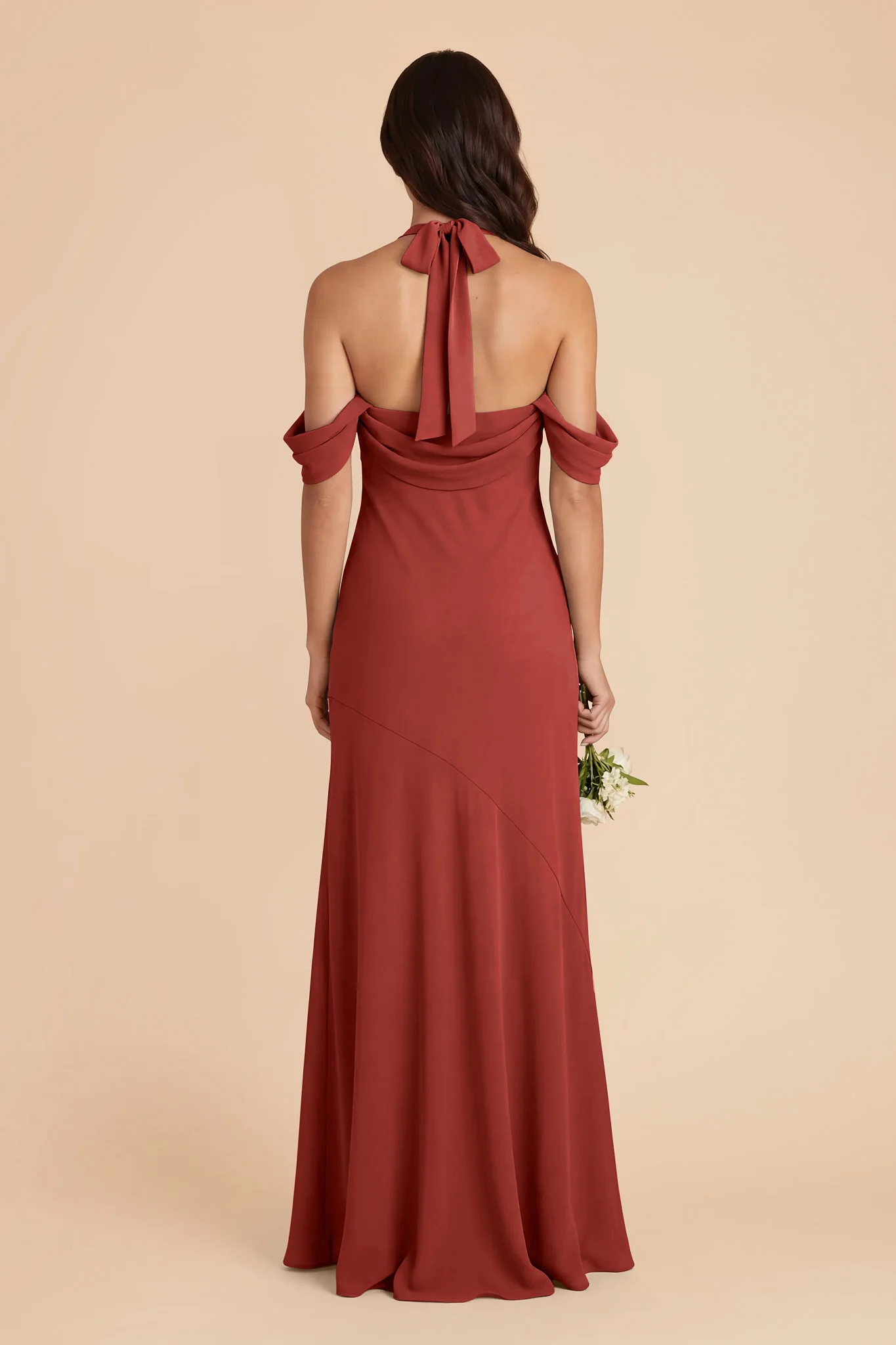 Sophia Chiffon Dress - Spice - Image 4