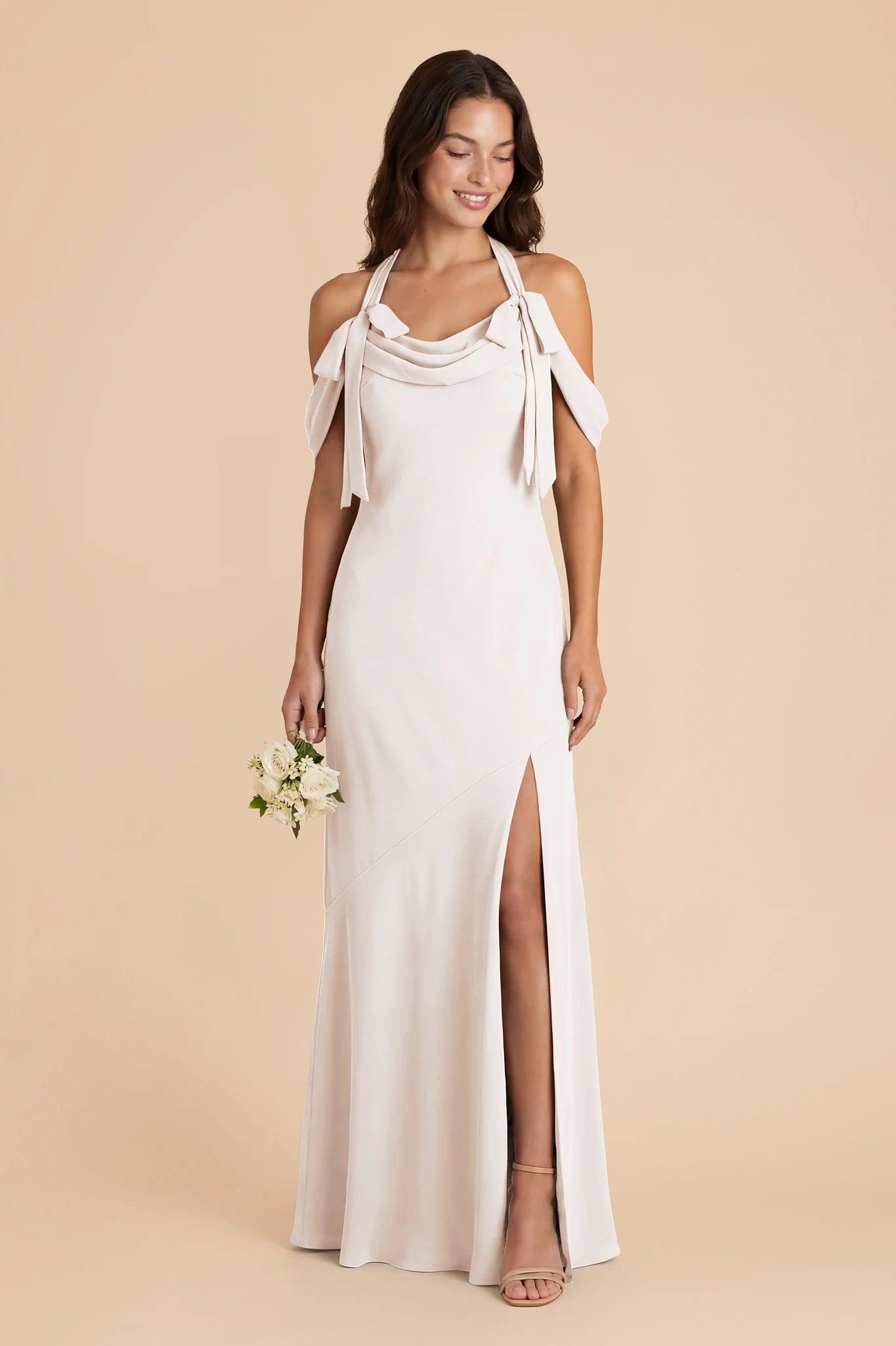 Sophia Chiffon Dress - White - Image 2
