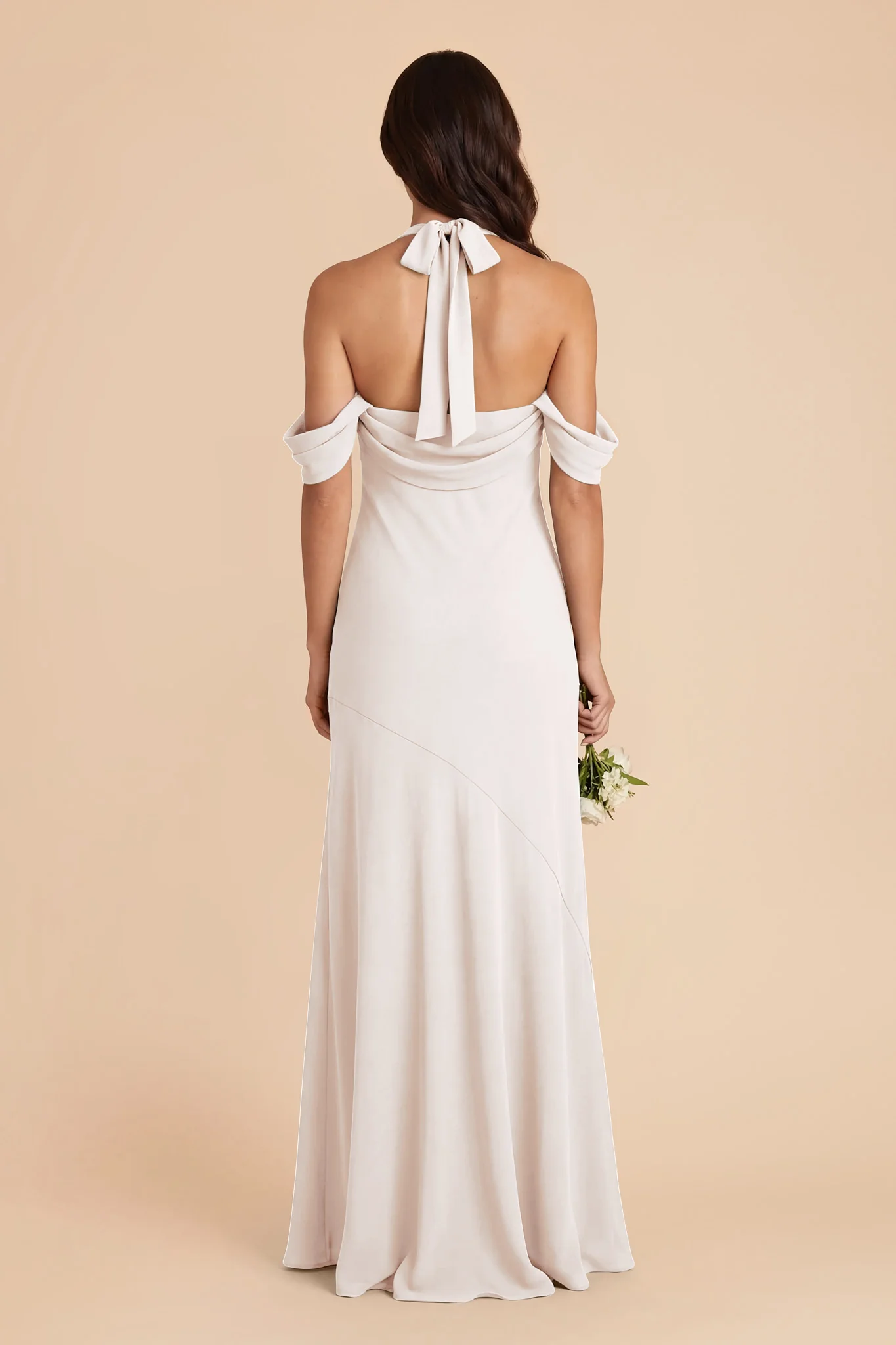 Sophia Chiffon Dress - White - Image 4