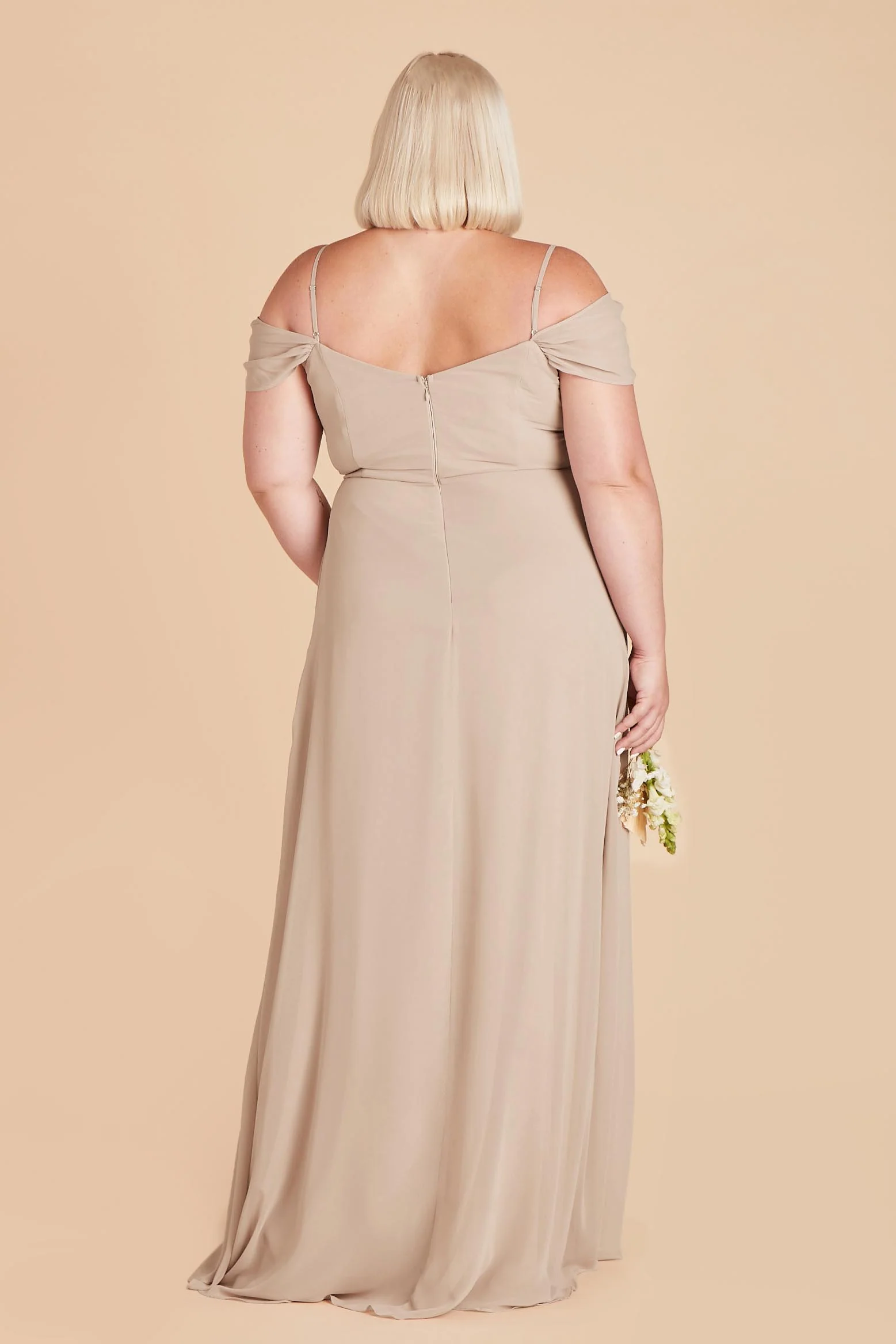 Spence Chiffon Dress - Classic Champagne - Image 10