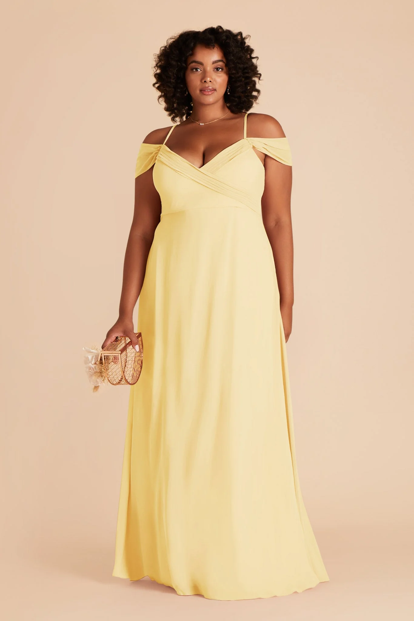 Spence Chiffon Dress - Lemon Sorbet - Image 2