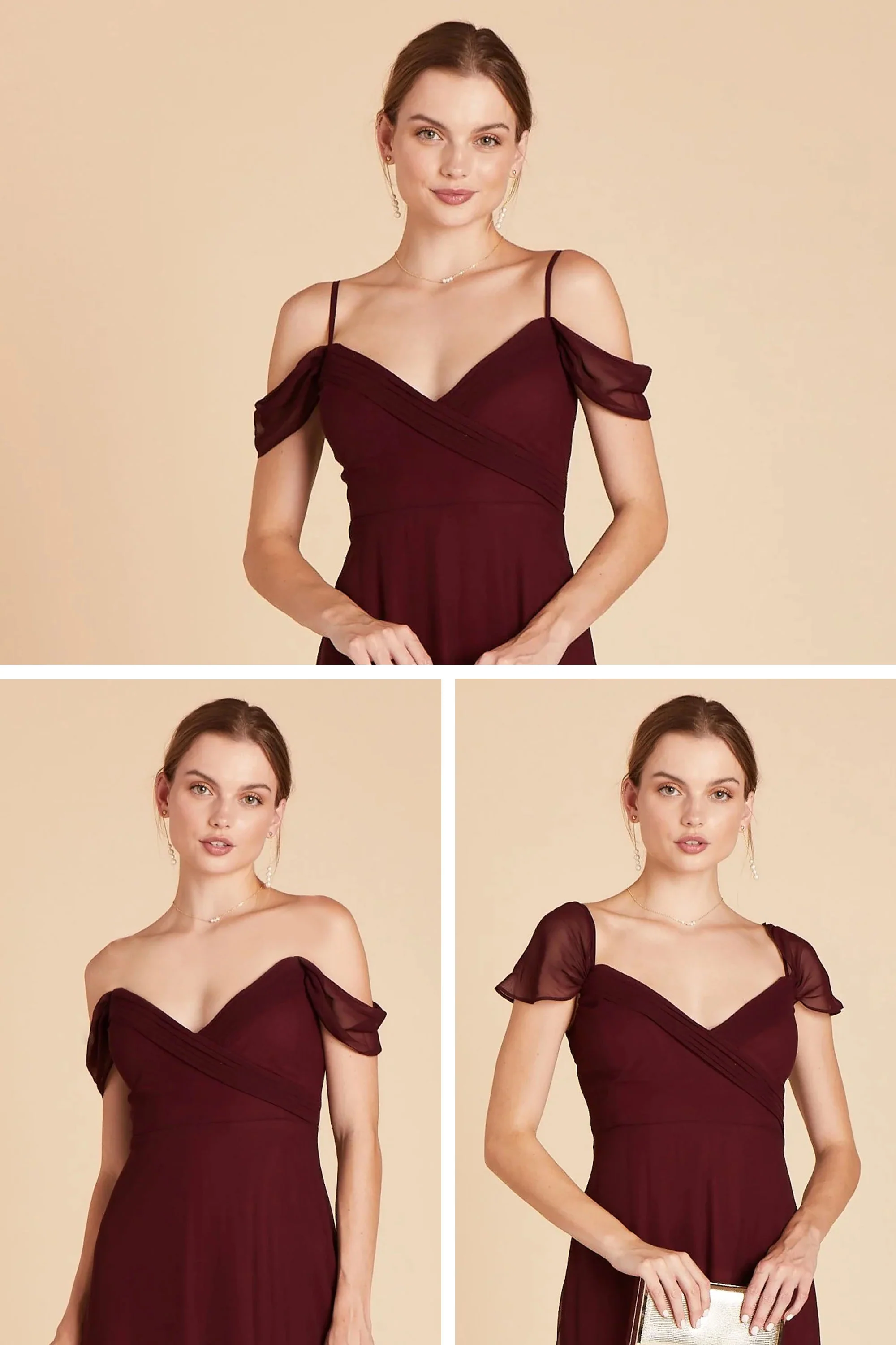 Spence Chiffon Dress With Slit - English Rose - Image 6