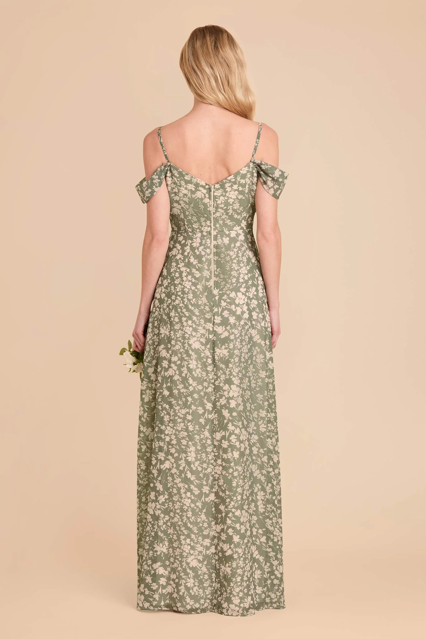 Spence Chiffon Dress With Slit - Thyme Dreamy Floral - Image 4