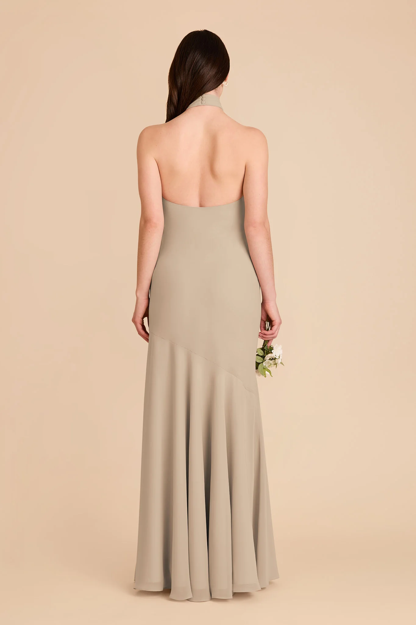 Stephanie Chiffon Dress - Almond - Image 5