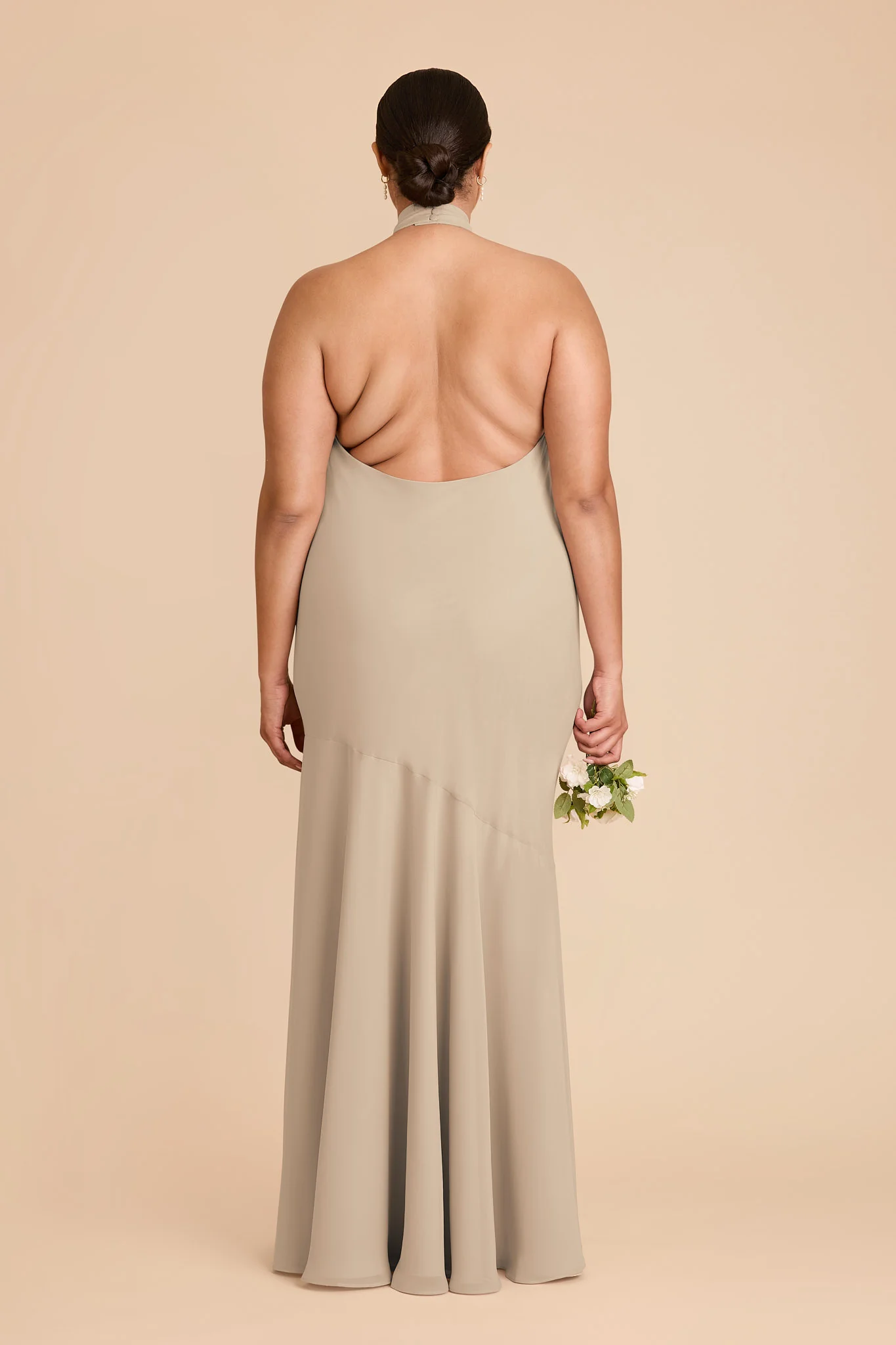 Stephanie Chiffon Dress - Almond - Image 8