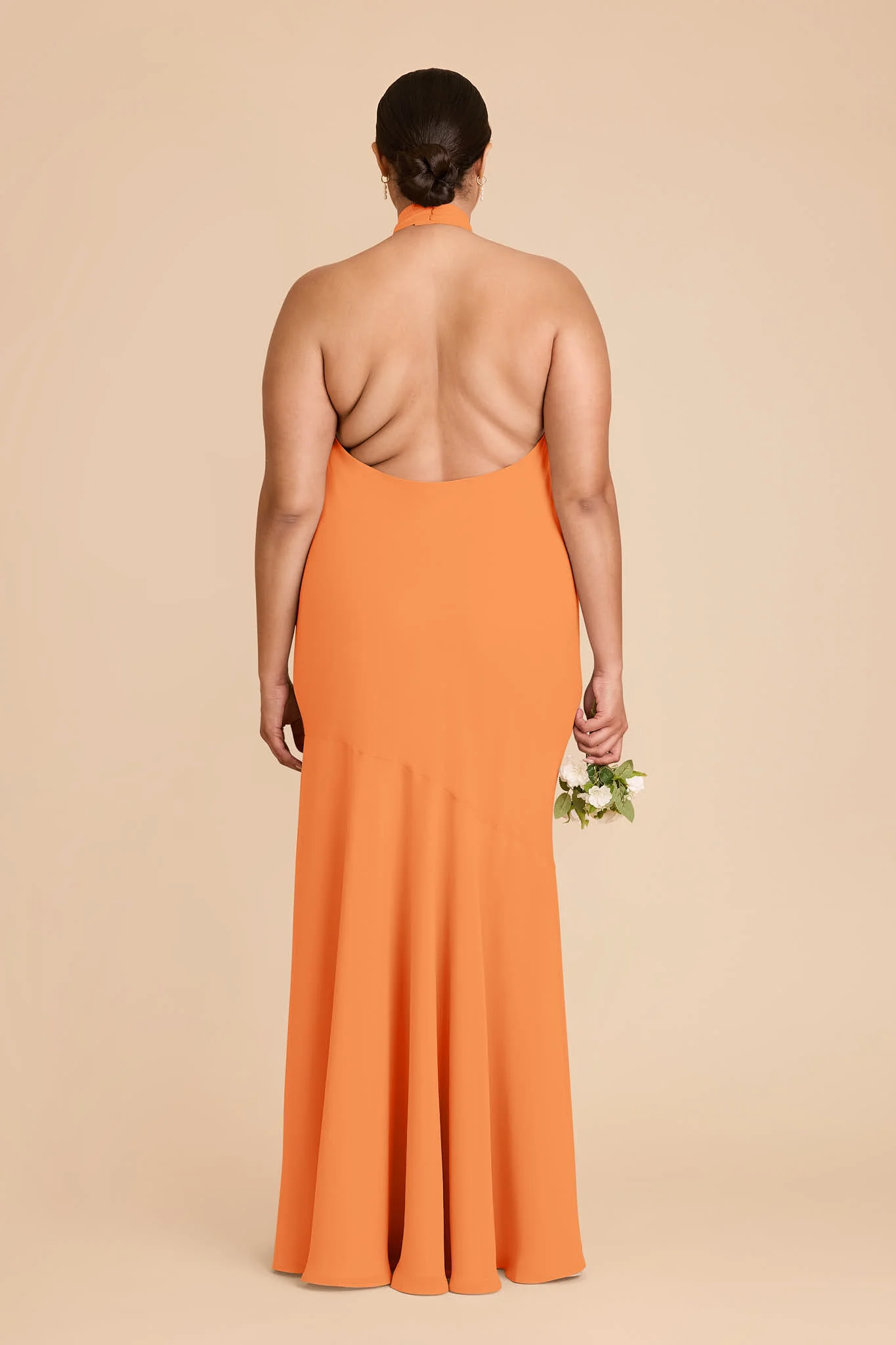 Stephanie Chiffon Dress - Apricot - Image 8