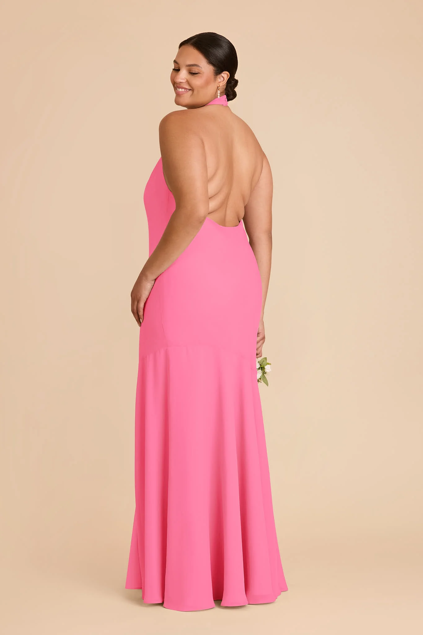Stephanie Chiffon Dress - Bon Bon Pink - Image 7