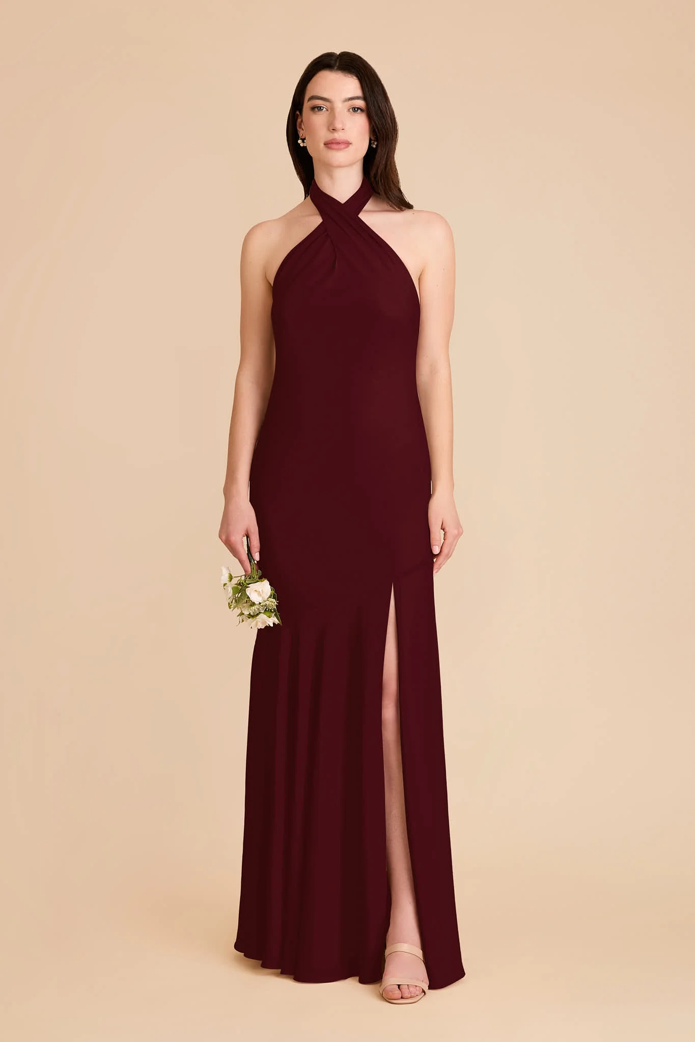 Stephanie Chiffon Dress - Cabernet