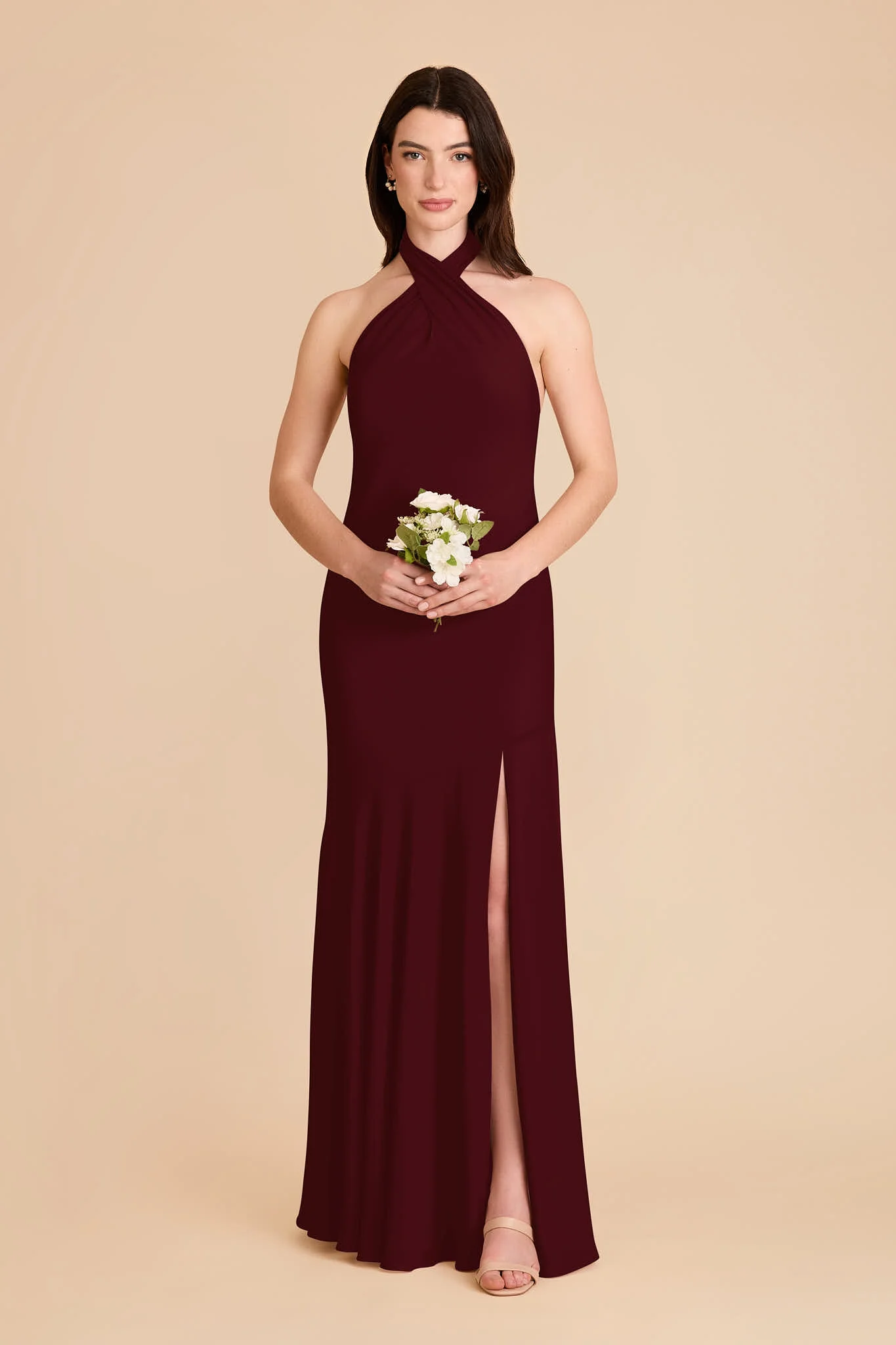 Stephanie Chiffon Dress - Cabernet - Image 3