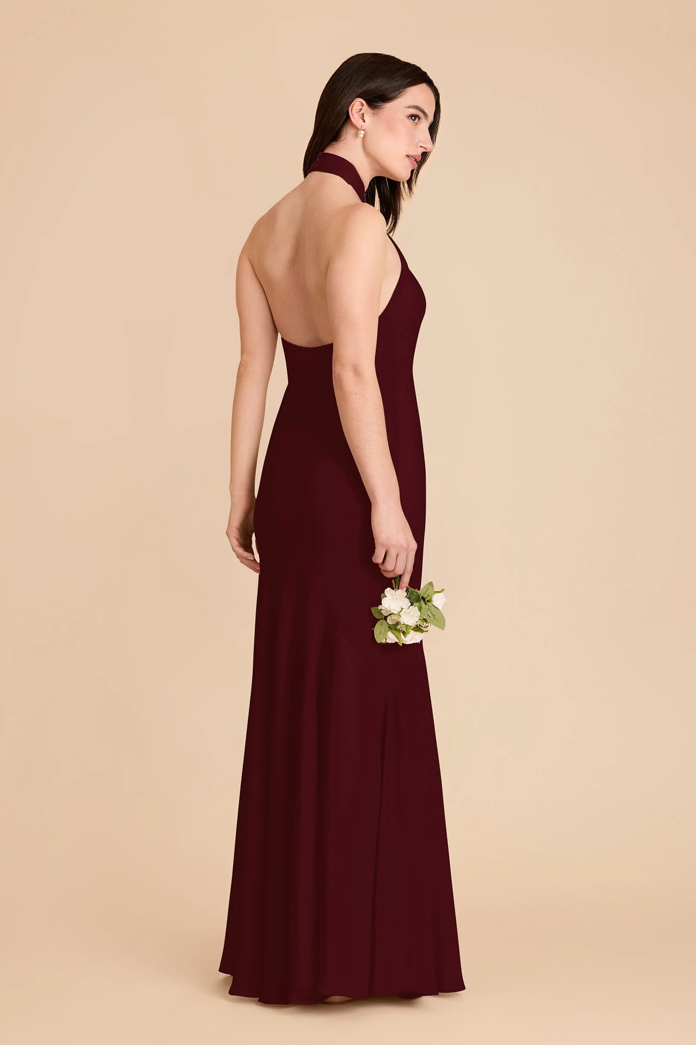 Stephanie Chiffon Dress - Cabernet - Image 4