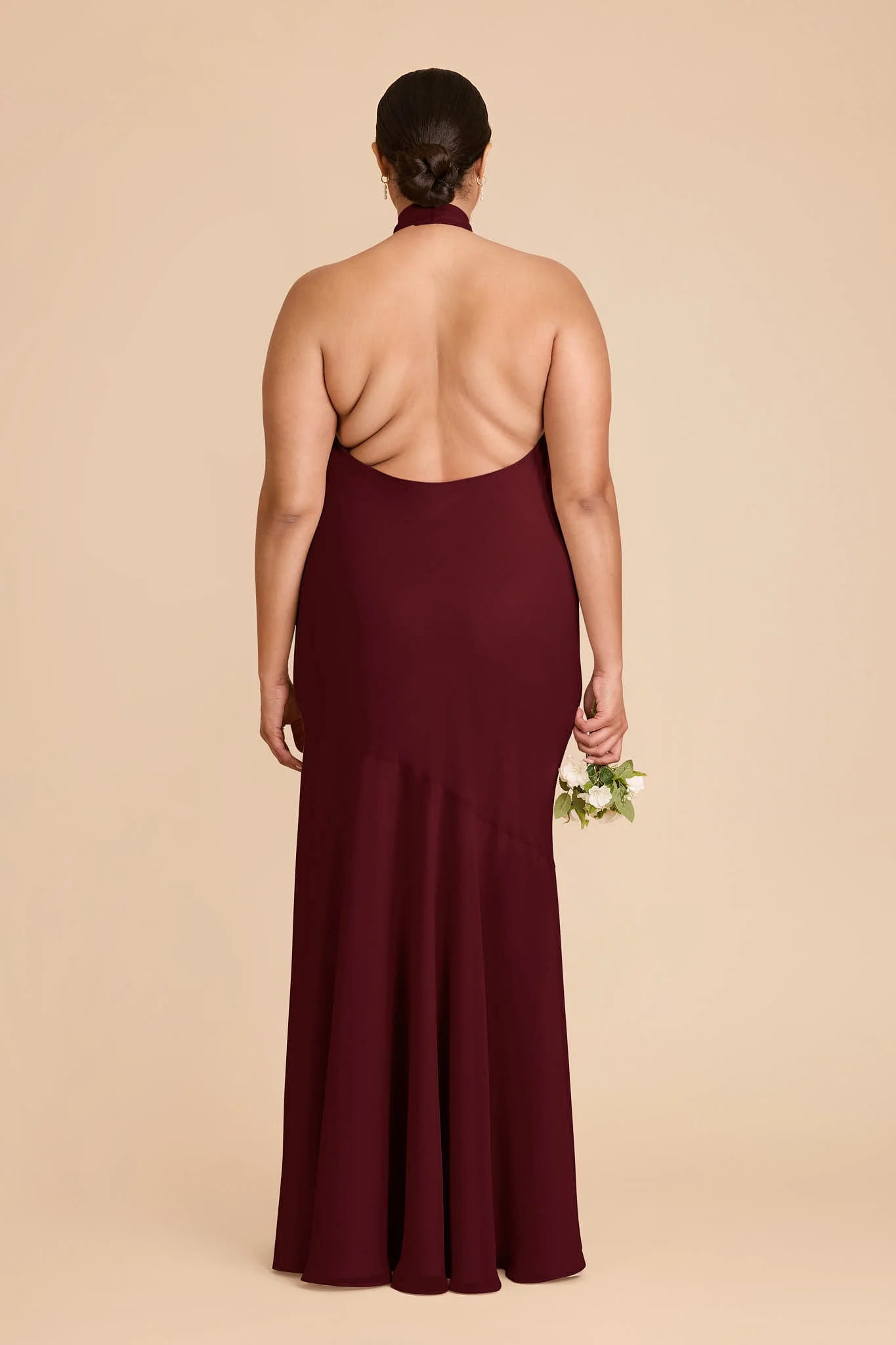 Stephanie Chiffon Dress - Cabernet - Image 8