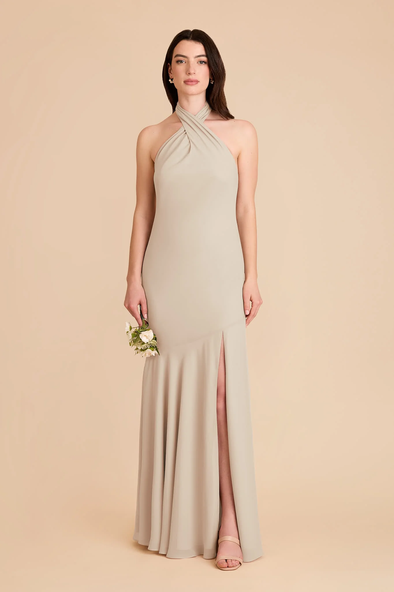 Stephanie Chiffon Dress - Classic Champagne