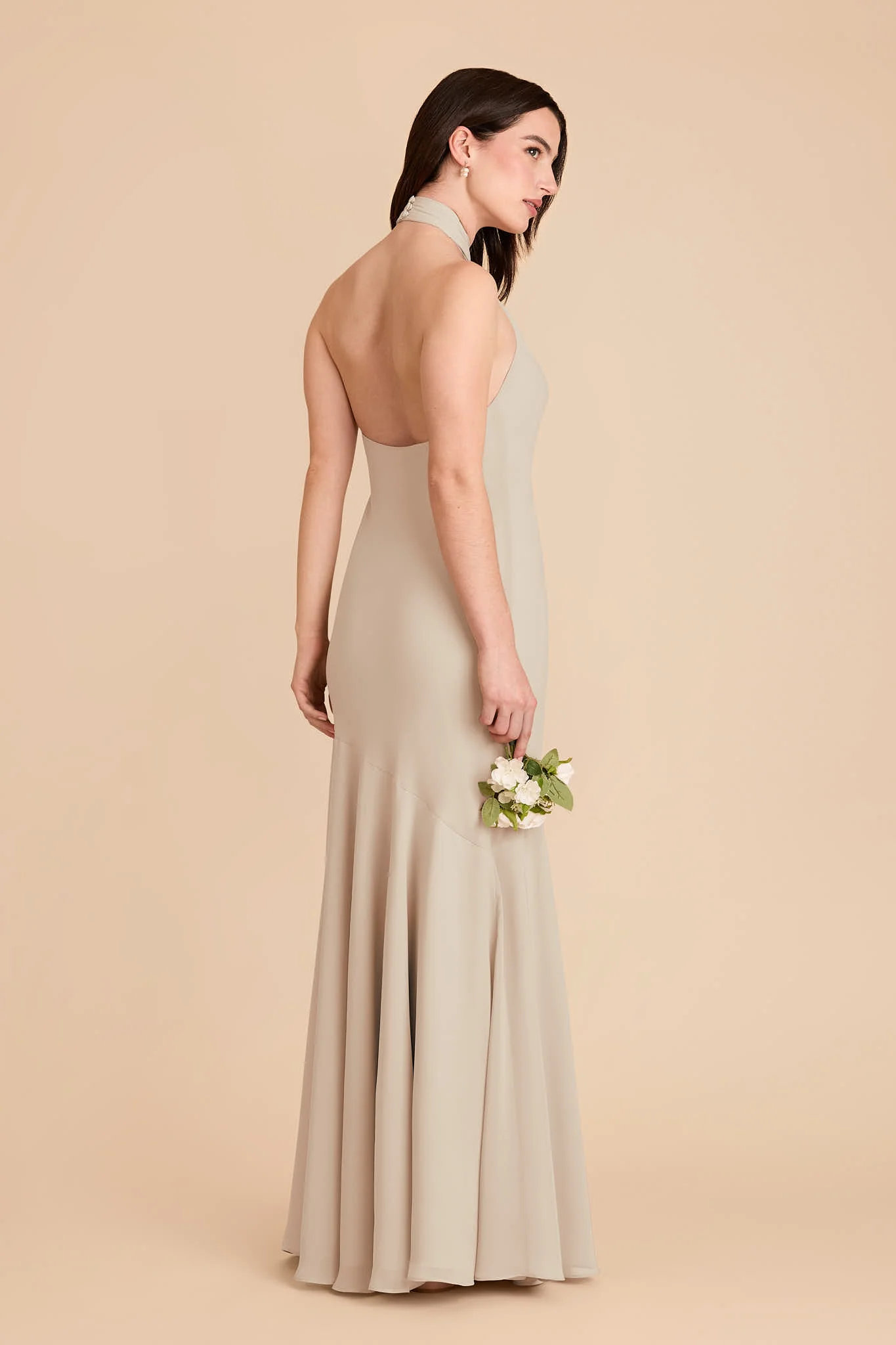 Stephanie Chiffon Dress - Classic Champagne - Image 4