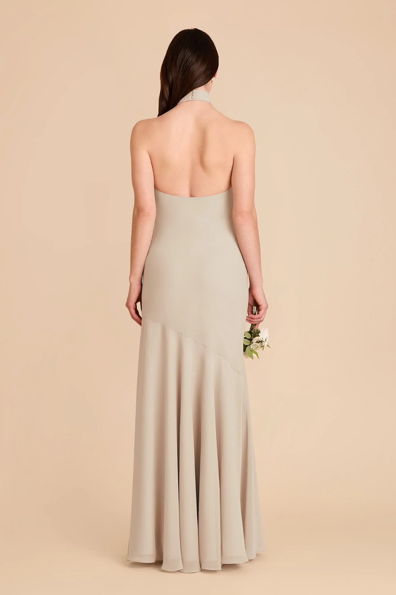 Stephanie Chiffon Dress - Classic Champagne - Image 5