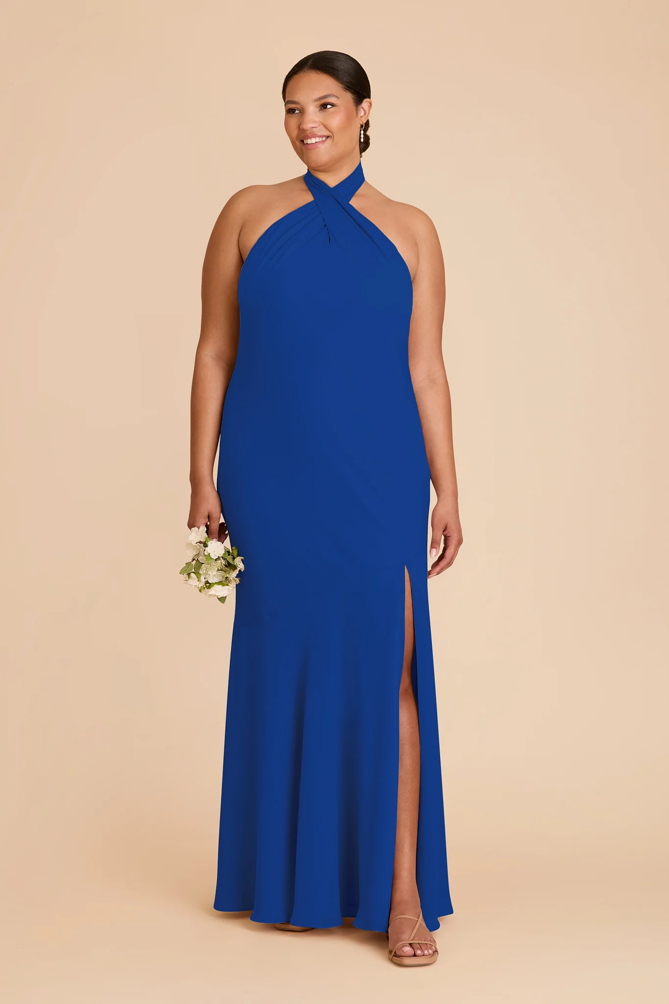 Stephanie Chiffon Dress - Cobalt Blue - Image 2