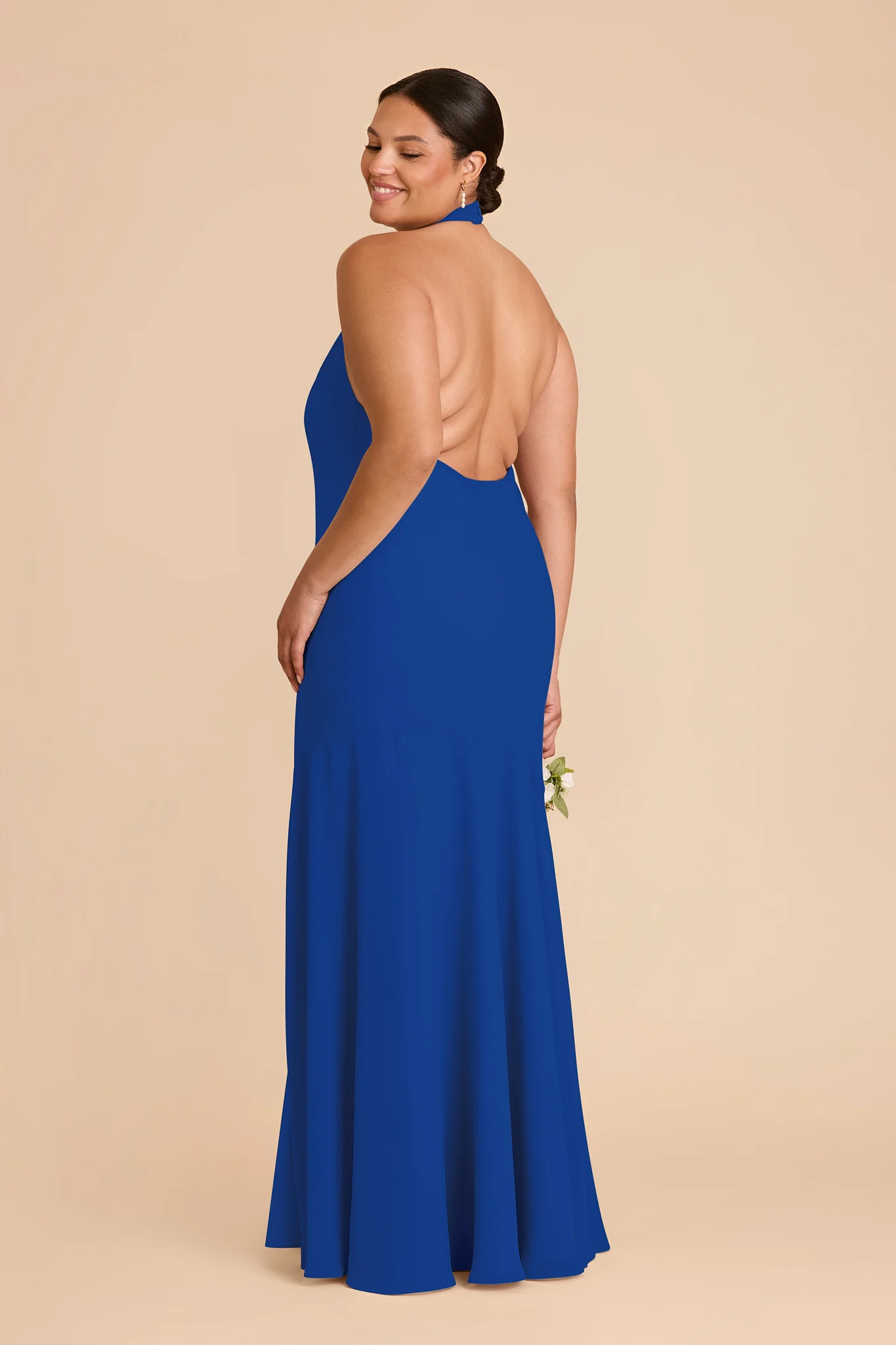 Stephanie Chiffon Dress - Cobalt Blue - Image 7