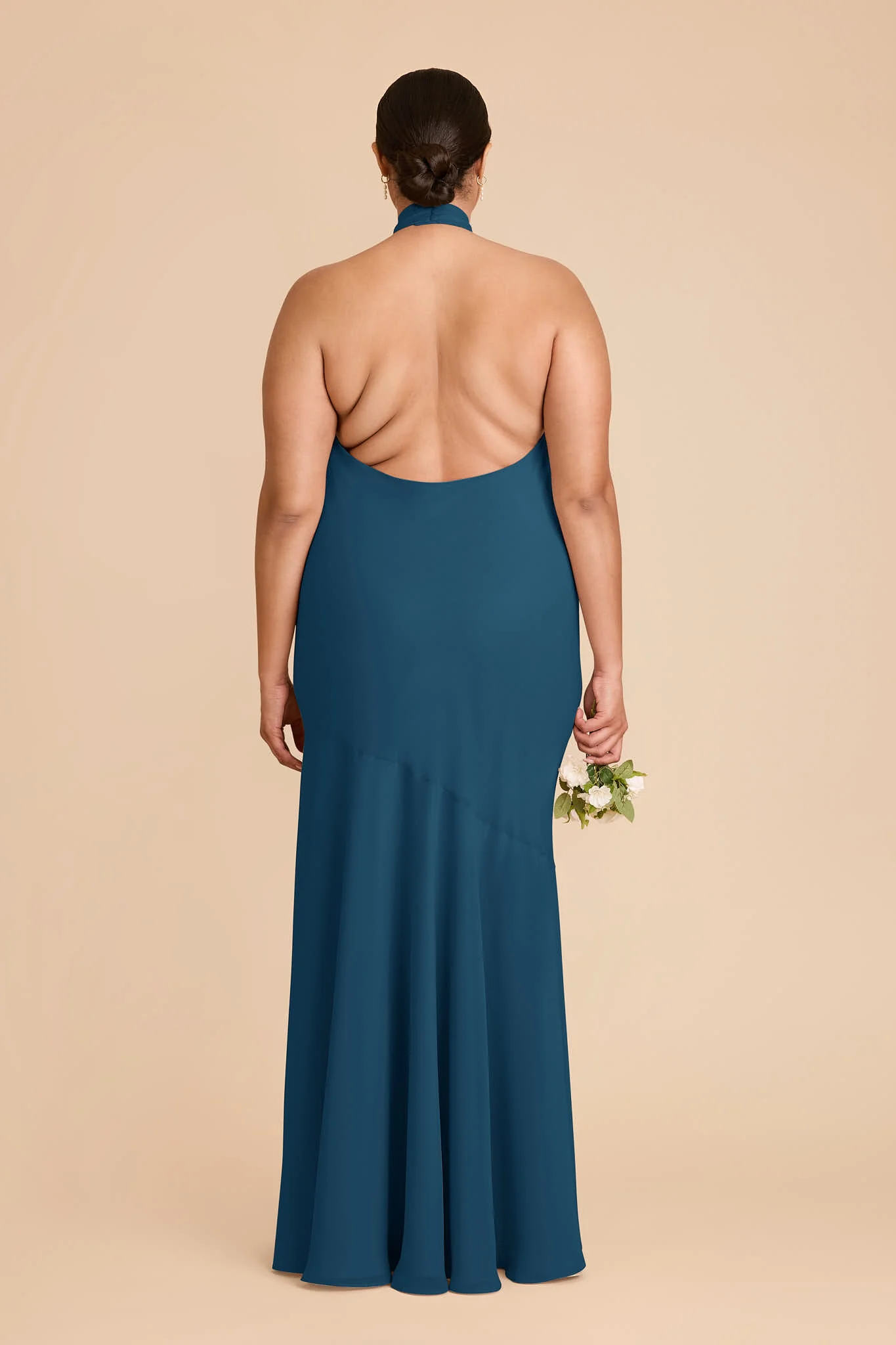Stephanie Chiffon Dress - Dark Teal - Image 8