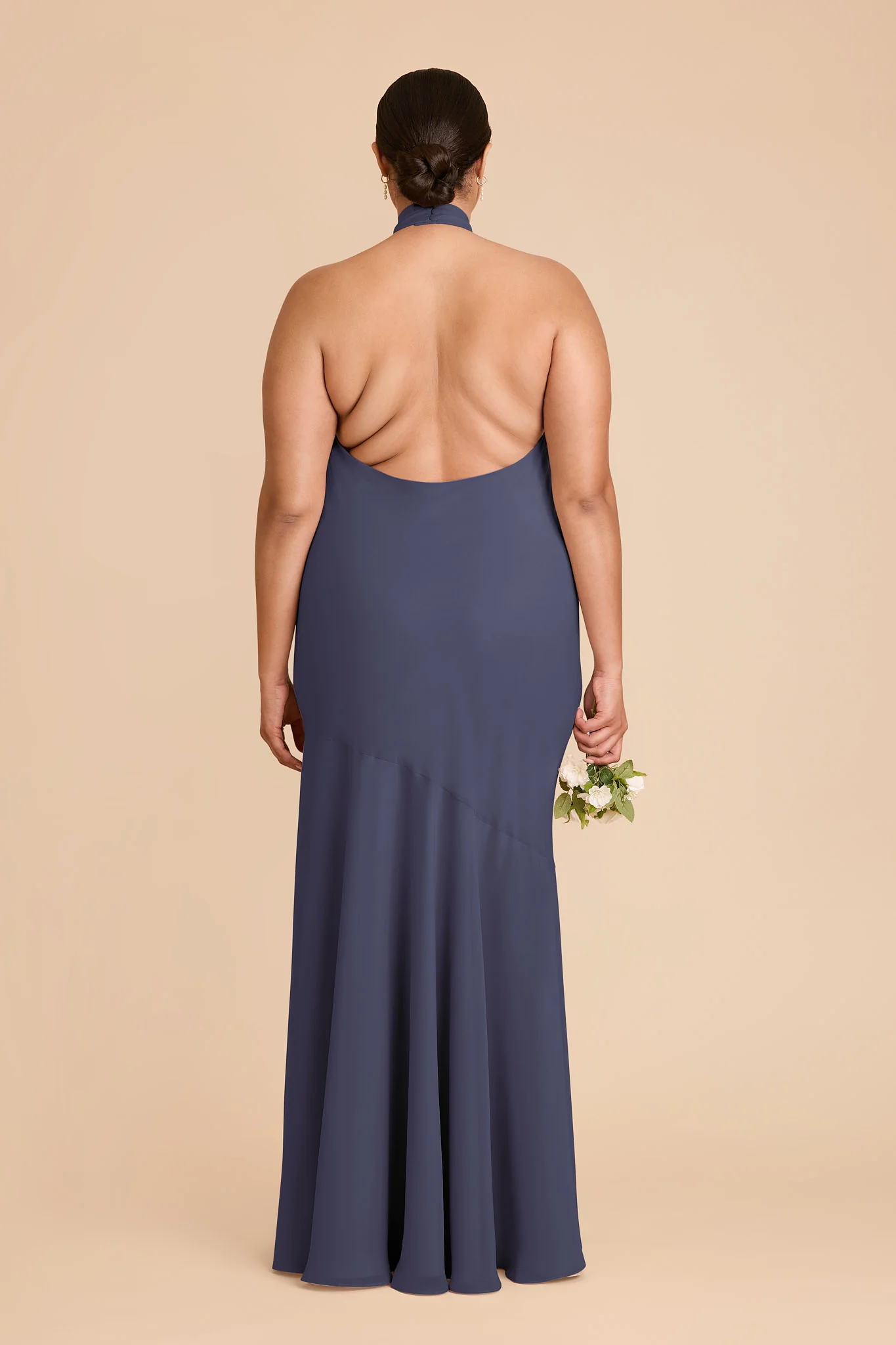 Stephanie Chiffon Dress - Dusk Blue - Image 8