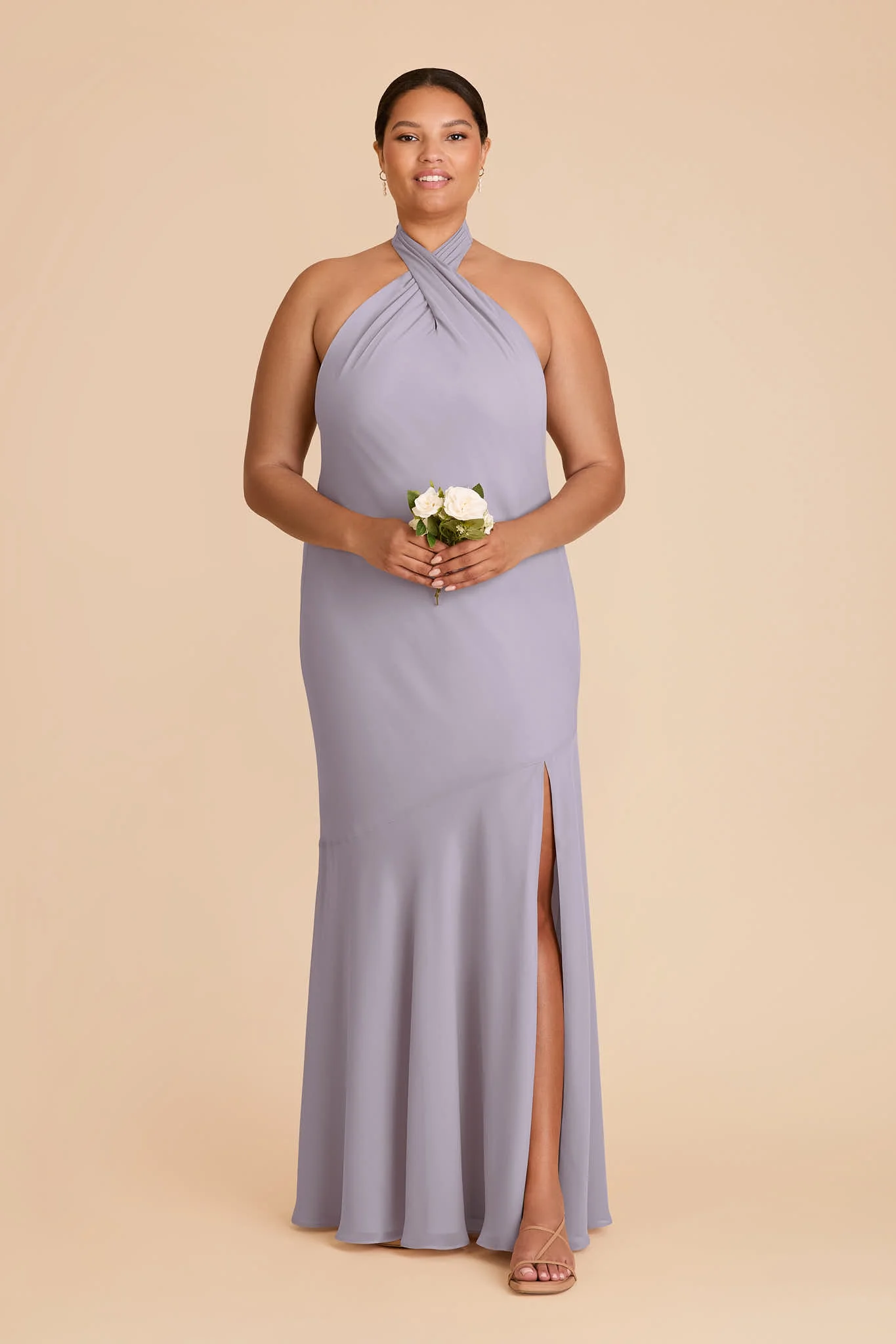 Stephanie Chiffon Dress - Dusty Lilac - Image 2