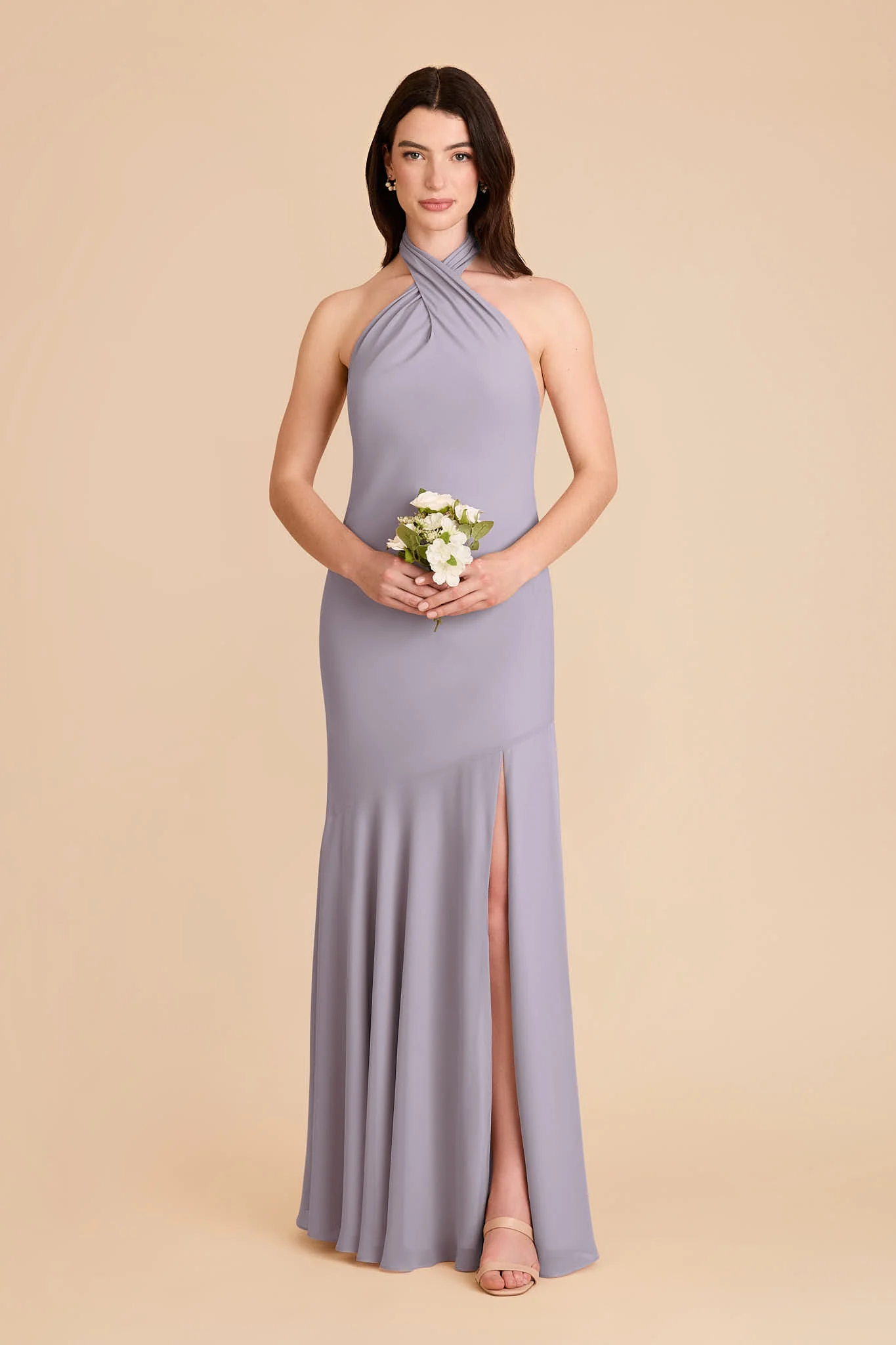 Stephanie Chiffon Dress - Dusty Lilac - Image 3