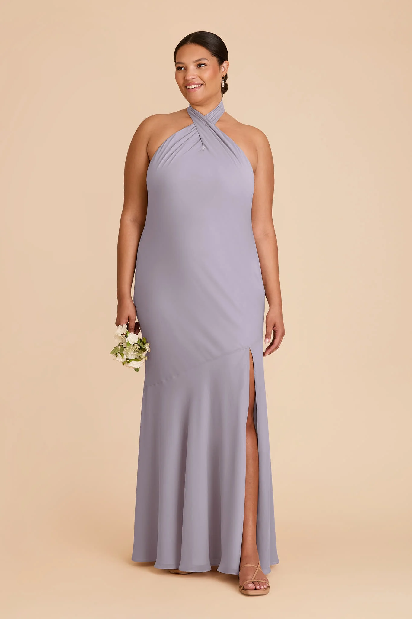 Stephanie Chiffon Dress - Dusty Lilac - Image 6