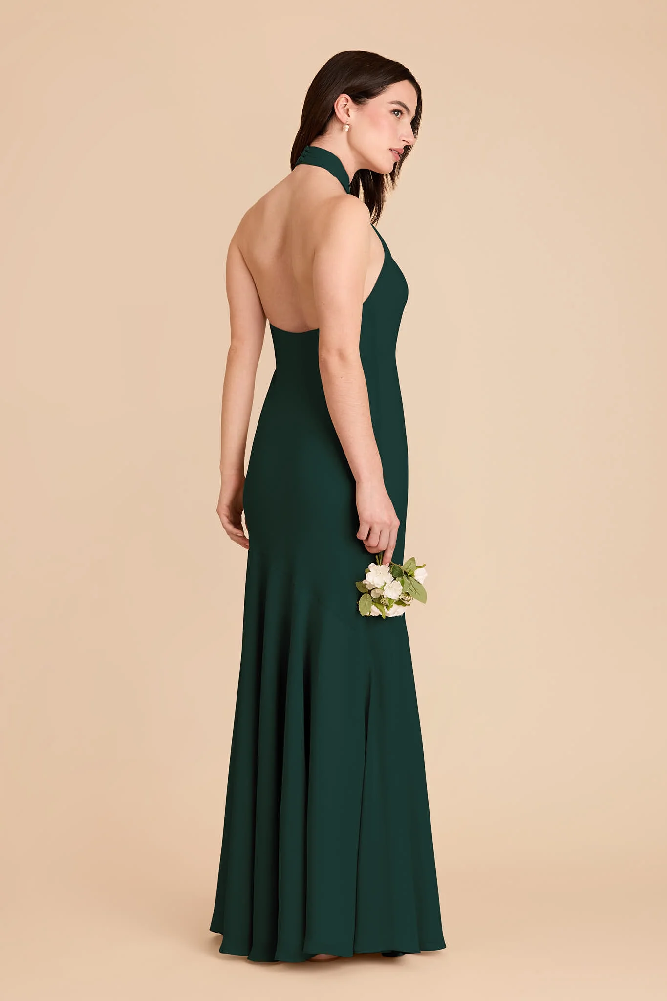 Stephanie Chiffon Dress - Emerald - Image 3