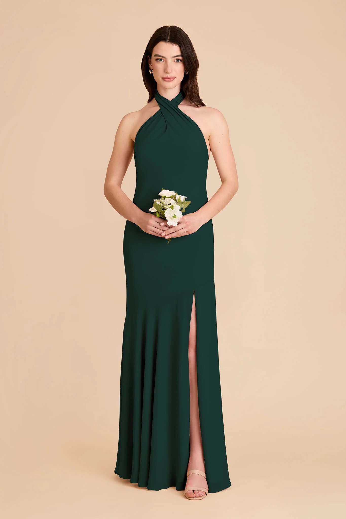 Stephanie Chiffon Dress - Emerald - Image 4