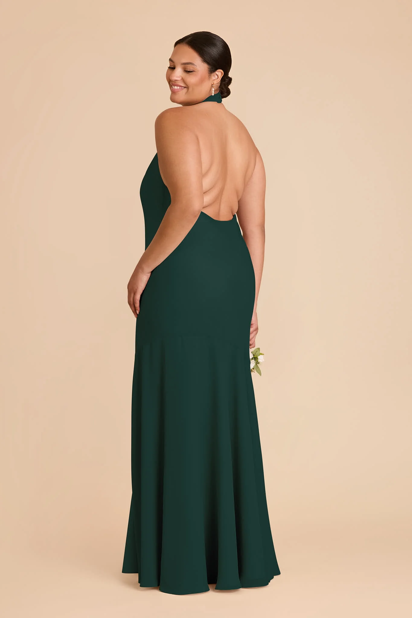 Stephanie Chiffon Dress - Emerald - Image 7