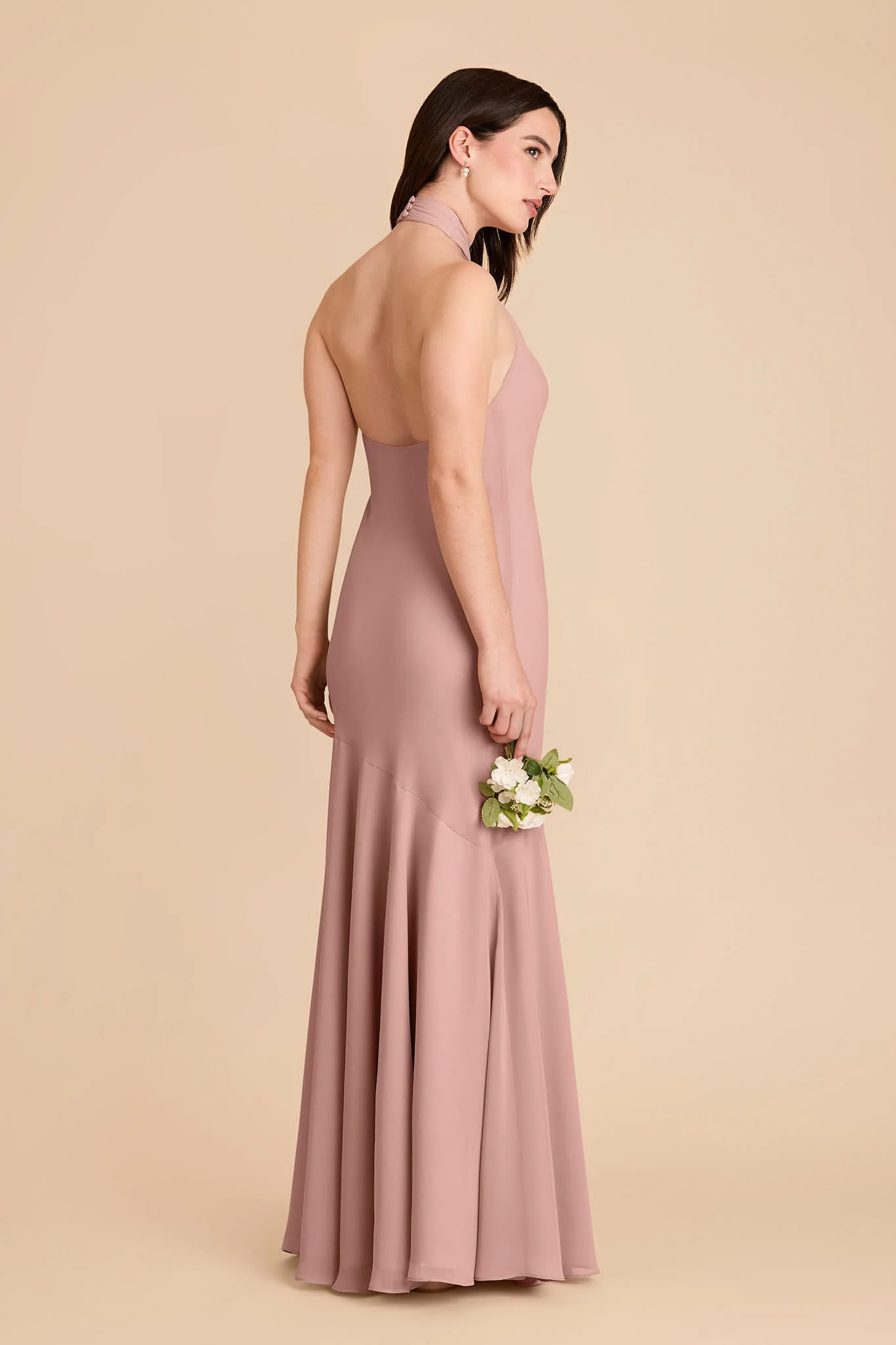 Stephanie Chiffon Dress - English Rose - Image 4