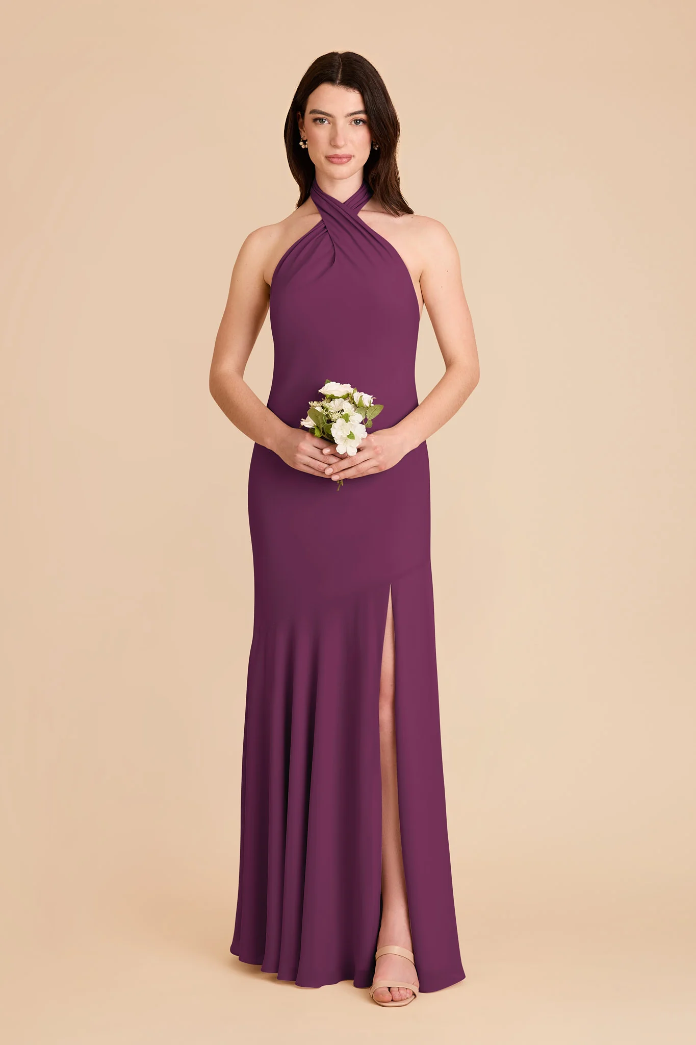 Stephanie Chiffon Dress - Fig
