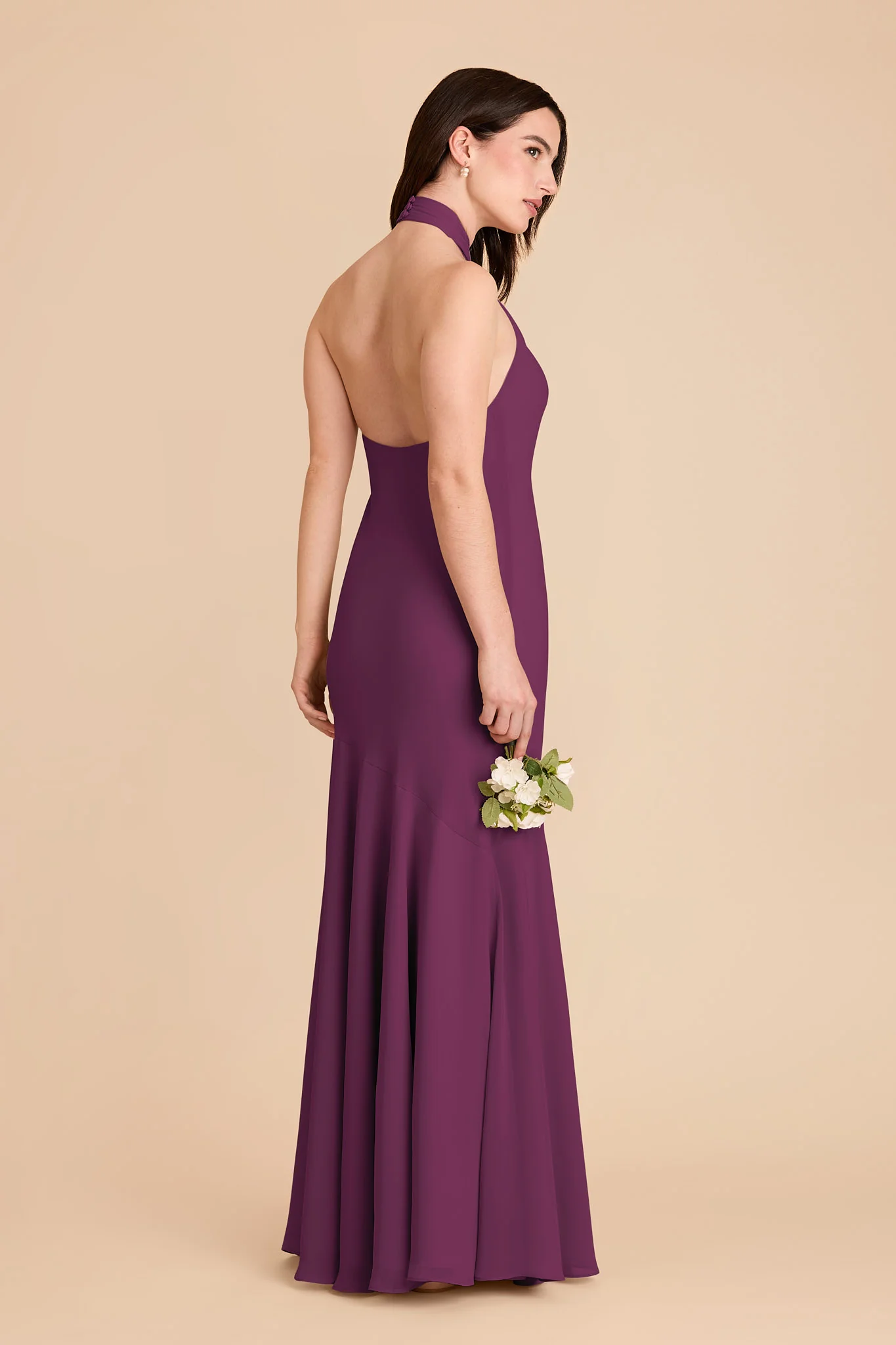 Stephanie Chiffon Dress - Fig - Image 5