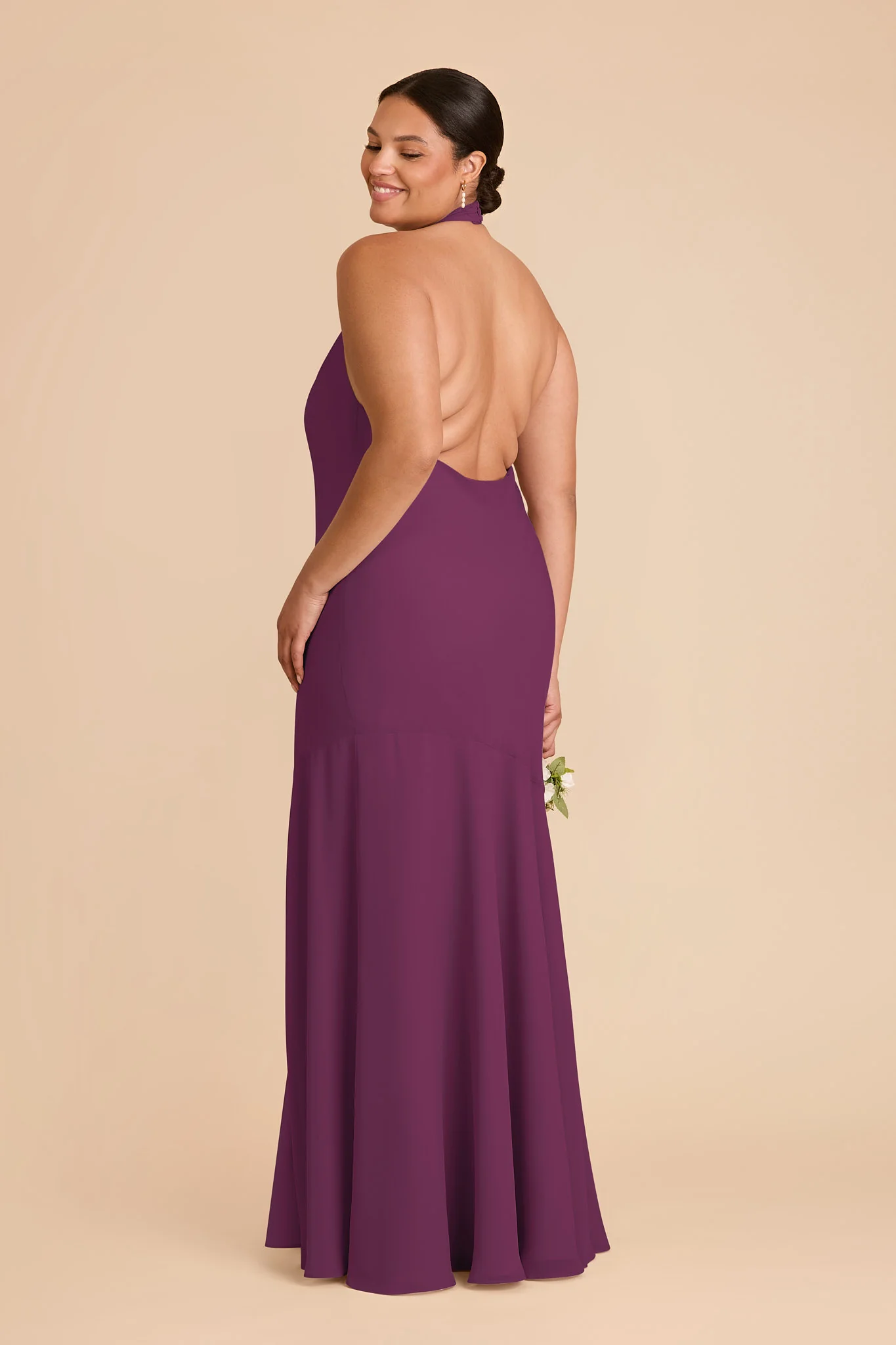 Stephanie Chiffon Dress - Fig - Image 7