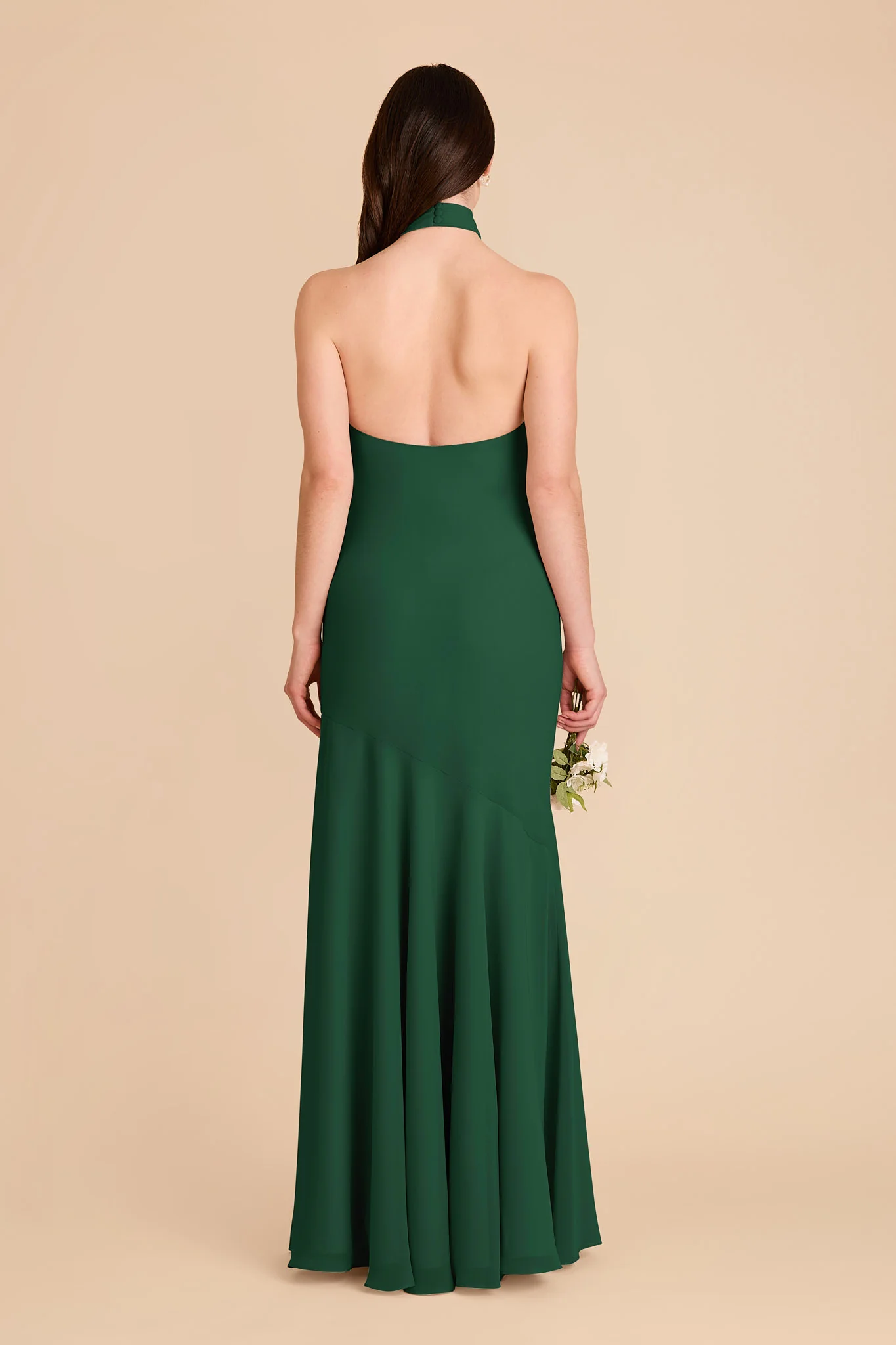 Stephanie Chiffon Dress - Forest Green - Image 3