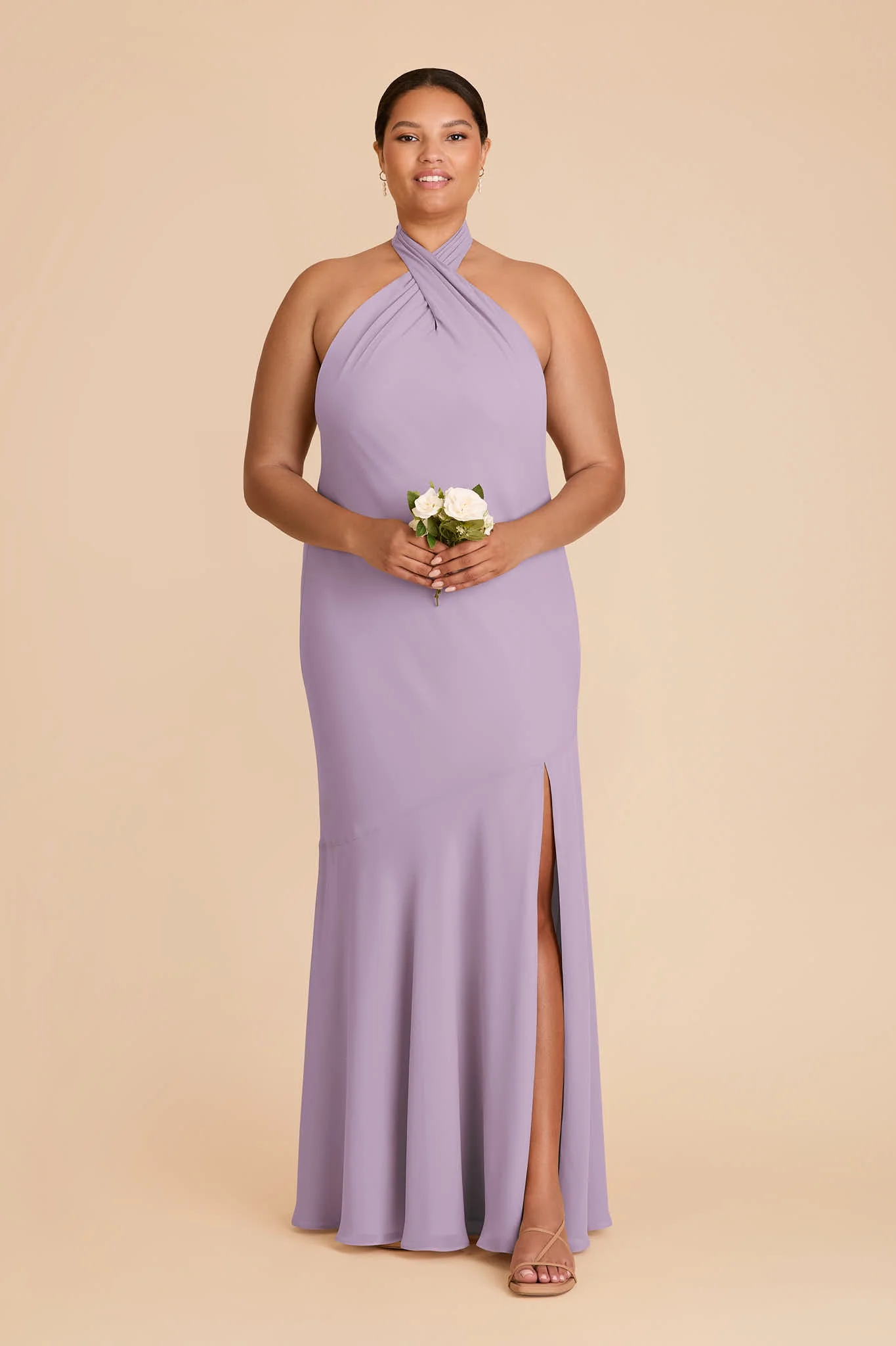 Stephanie Chiffon Dress - Lavender - Image 6