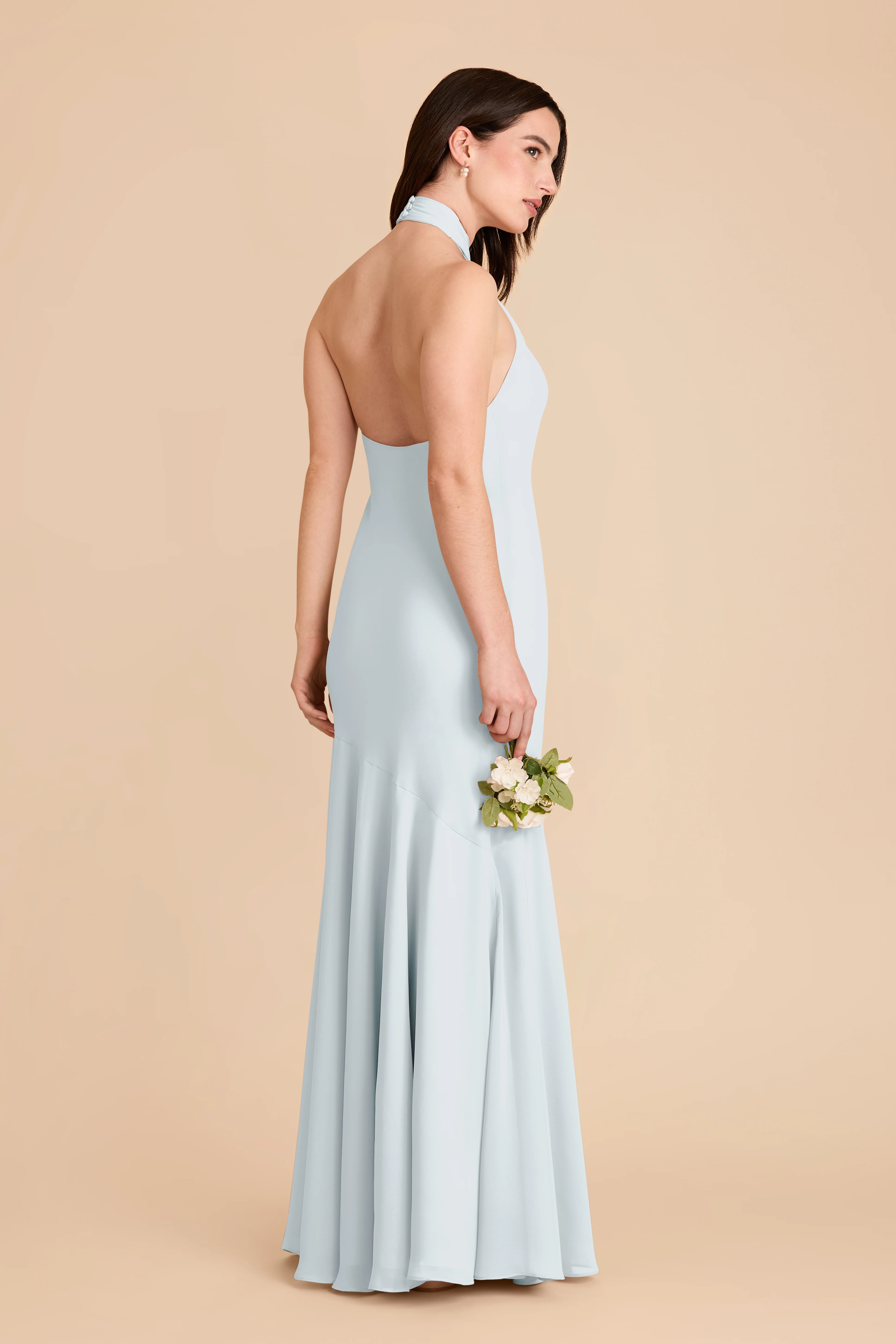 Stephanie Chiffon Dress - Mist Blue - Image 4