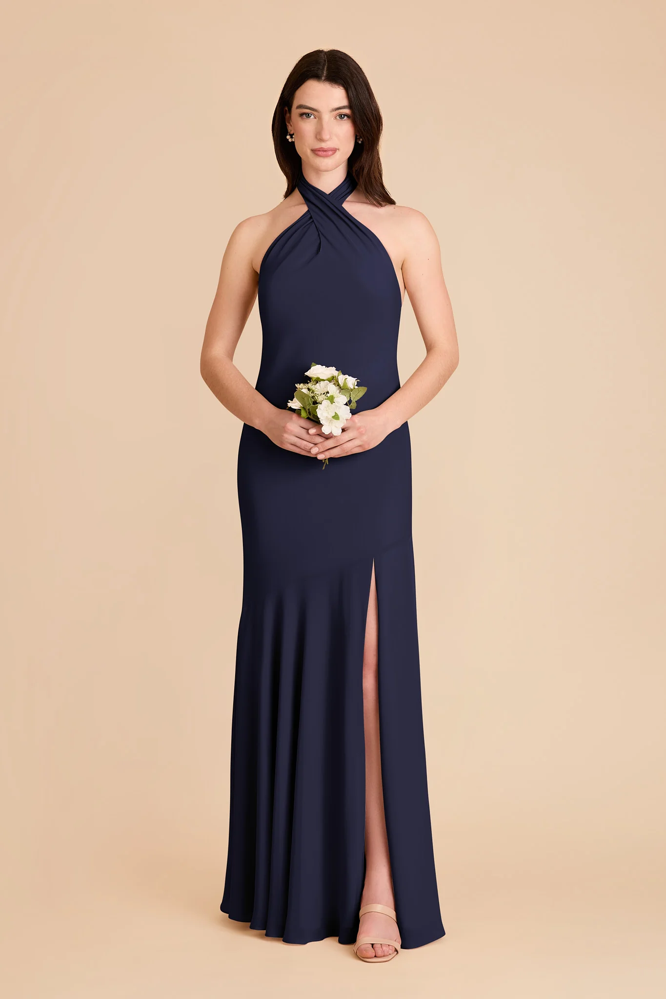 Stephanie Chiffon Dress - Navy